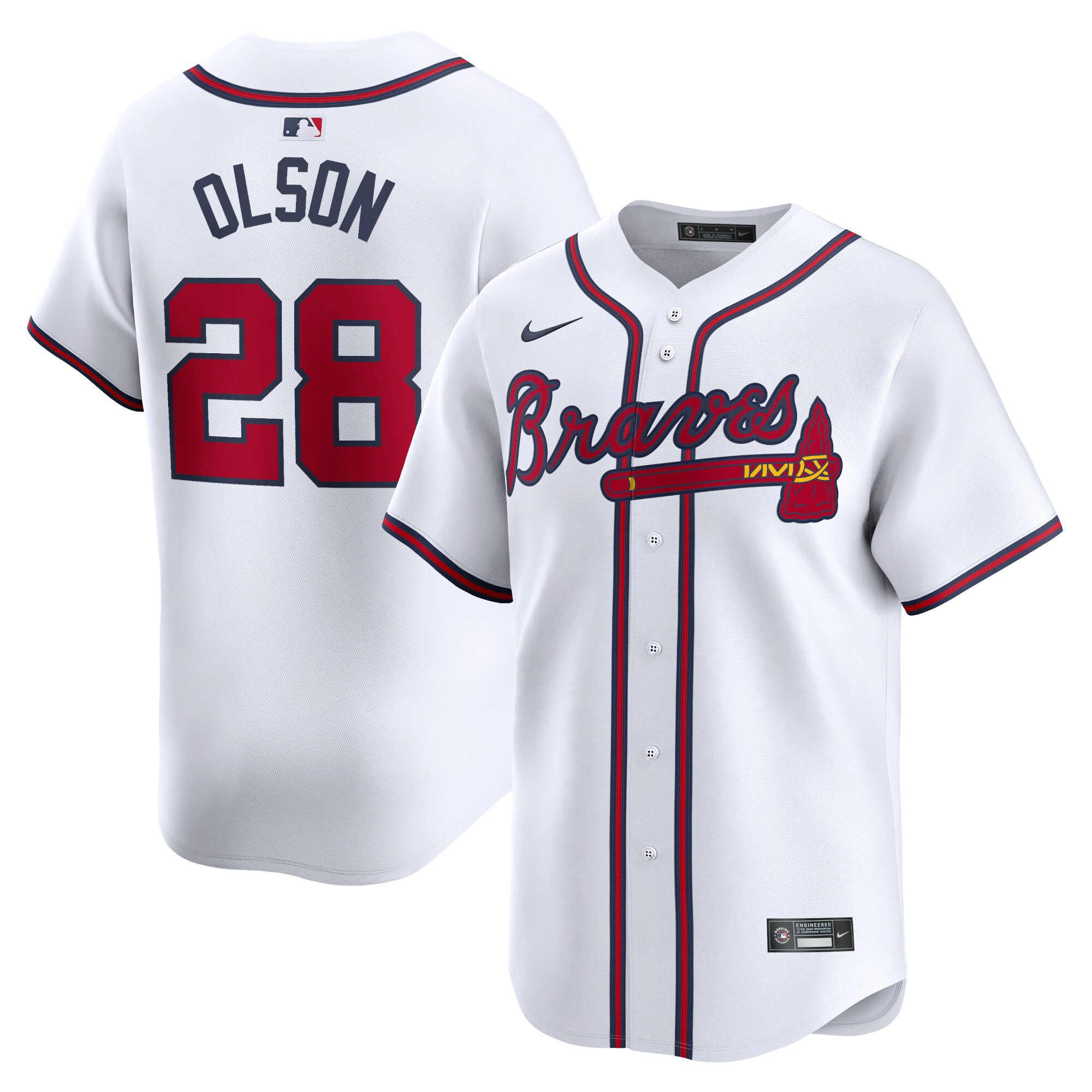 Matt Olson Atlanta Braves Home Limited Player Jersey - White cheap jerseys for sale - CheapJerseys.Shop