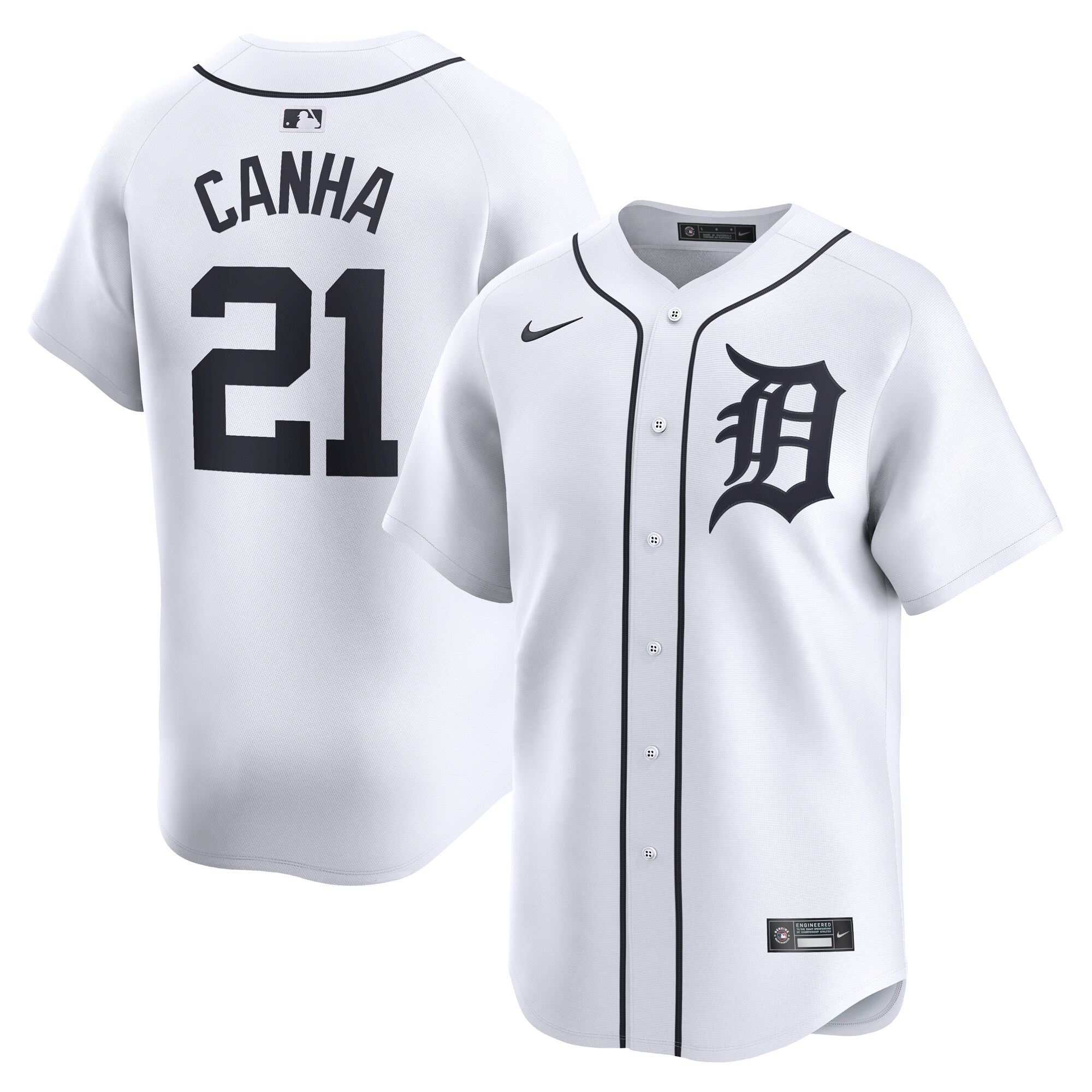 Mark Canha Detroit Tigers Home Limited Player Jersey - White cheap jerseys for sale - CheapJerseys.Shop