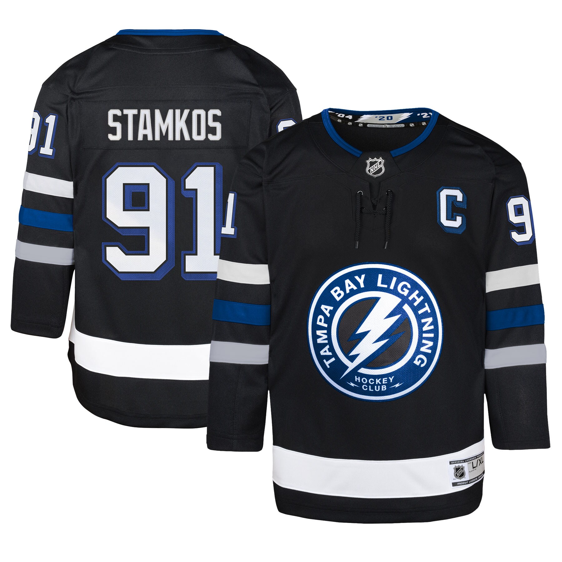 Steven Stamkos Tampa Bay Lightning Youth Alternate Premier Player Jersey - Black cheap jerseys for sale - CheapJerseys.Shop