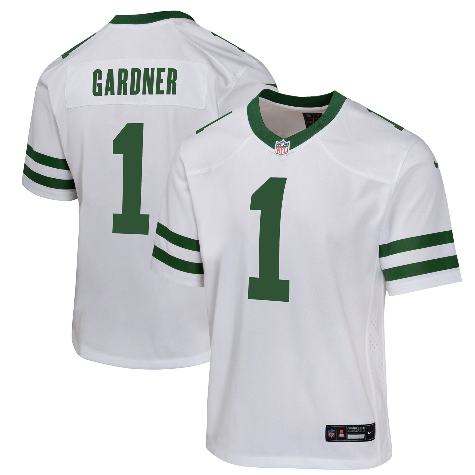 Ahmad Sauce Gardner New York Jets Youth Game Jersey - Legacy White cheap jerseys for sale - CheapJerseys.Shop