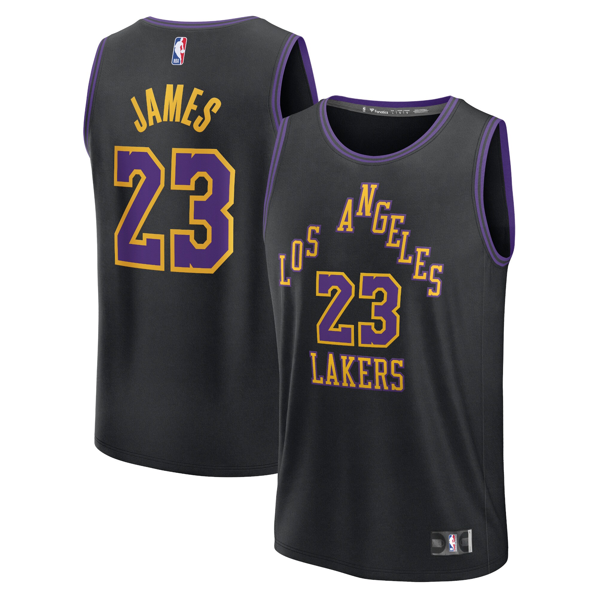 LeBron James Los Angeles Lakers Fanatics Fast Break Jersey - Black - City Edition cheap jerseys for sale - CheapJerseys.Shop