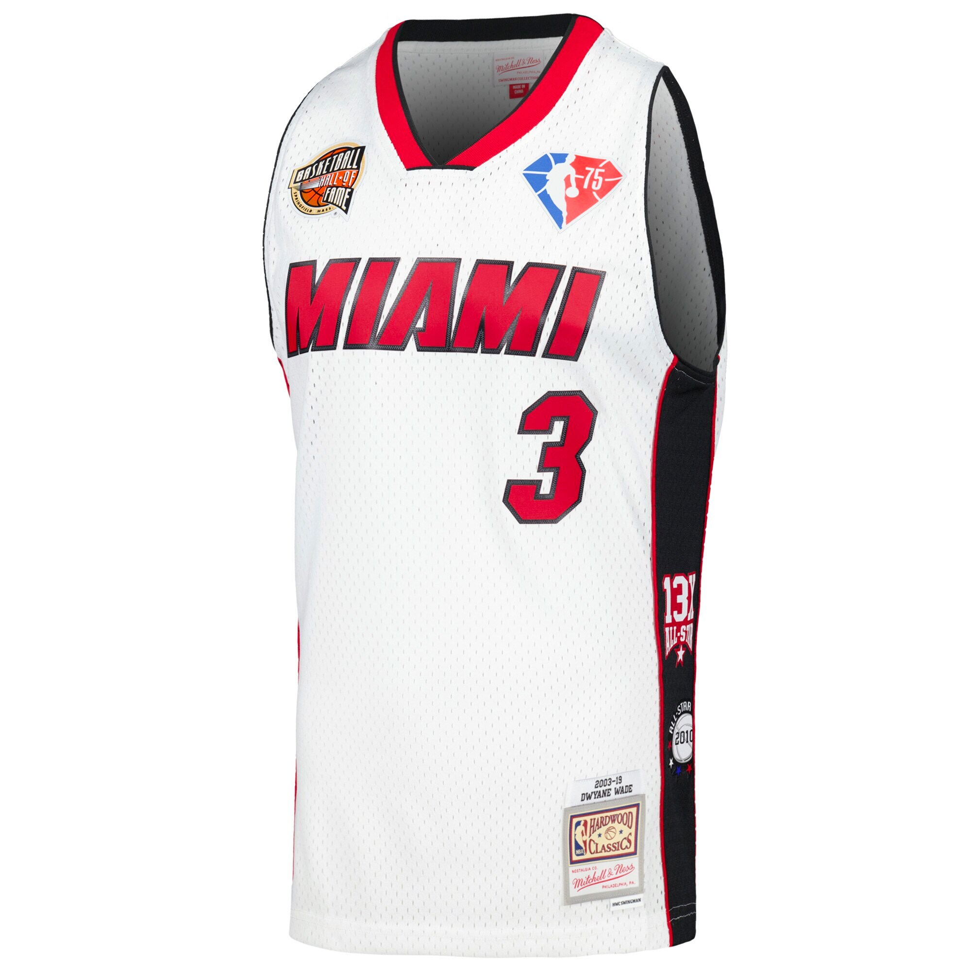 Dwyane Wade Miami Heat Mitchell & Ness Unisex Hall of Fame Class of 2023 Throwback Swingman Jersey - White cheap jerseys for sale - CheapJerseys.Shop