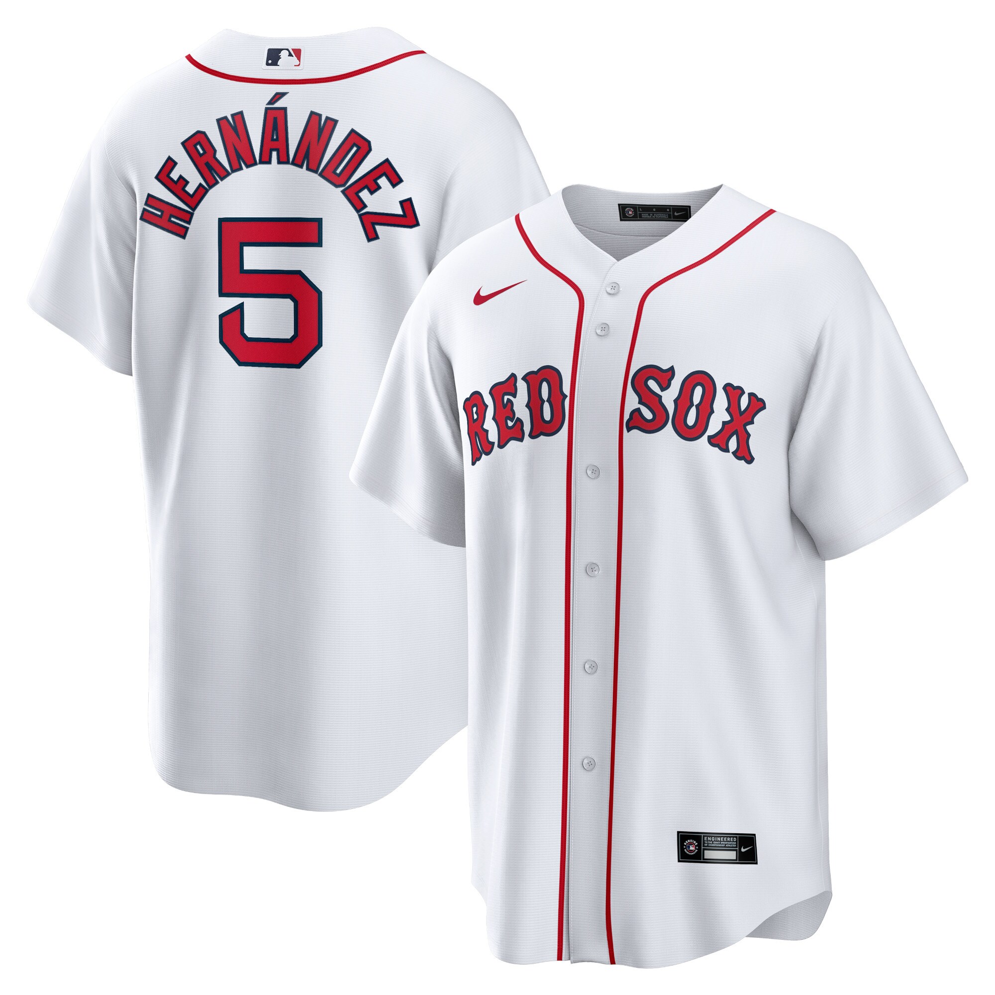 Enrique Hernandez Boston Red Sox Home Official Replica Player Jersey - White cheap jerseys for sale - CheapJerseys.Shop