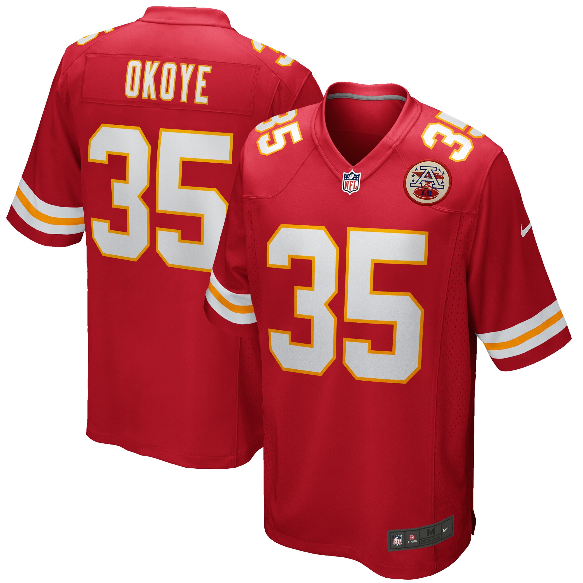 Christian Okoye Kansas City Chiefs Game Retired Player Jersey - Red cheap jerseys for sale - CheapJerseys.Shop