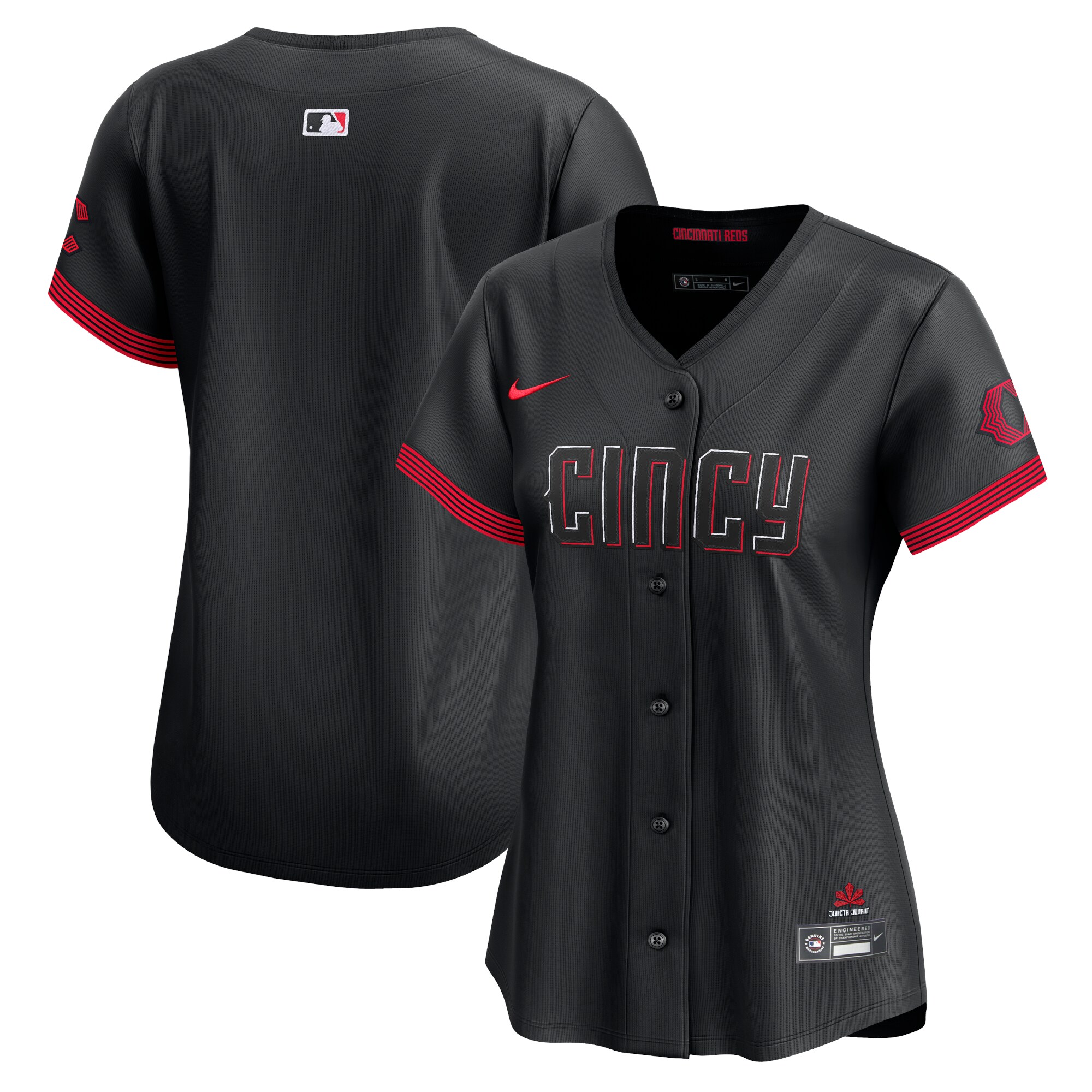 Cincinnati Reds Women's City Connect Limited Jersey - Black cheap jerseys for sale - CheapJerseys.Shop