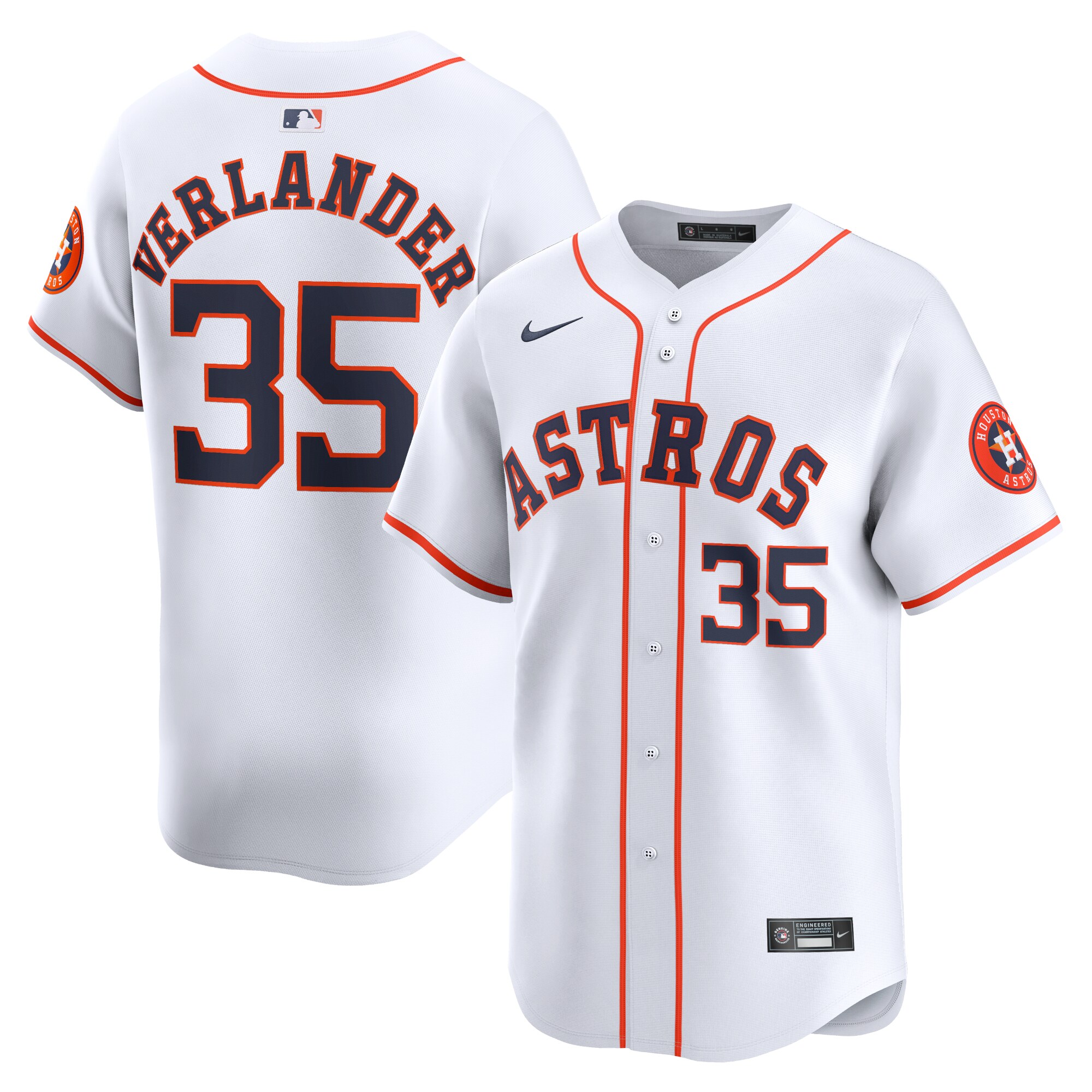 Justin Verlander Houston Astros Home Limited Player Jersey - White cheap jerseys for sale - CheapJerseys.Shop