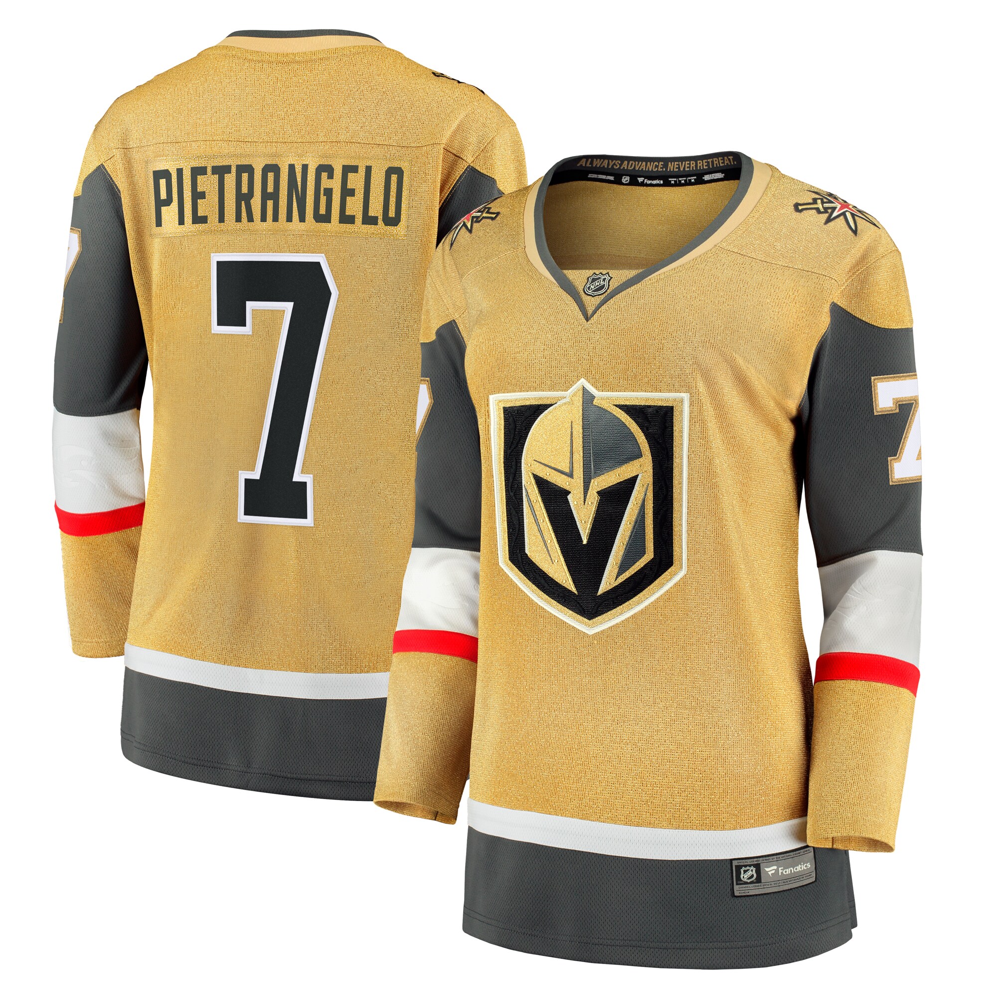 Alex Pietrangelo Vegas Golden Knights Fanatics Women's Home Breakaway Player Jersey - Gold cheap jerseys for sale - CheapJerseys.Shop
