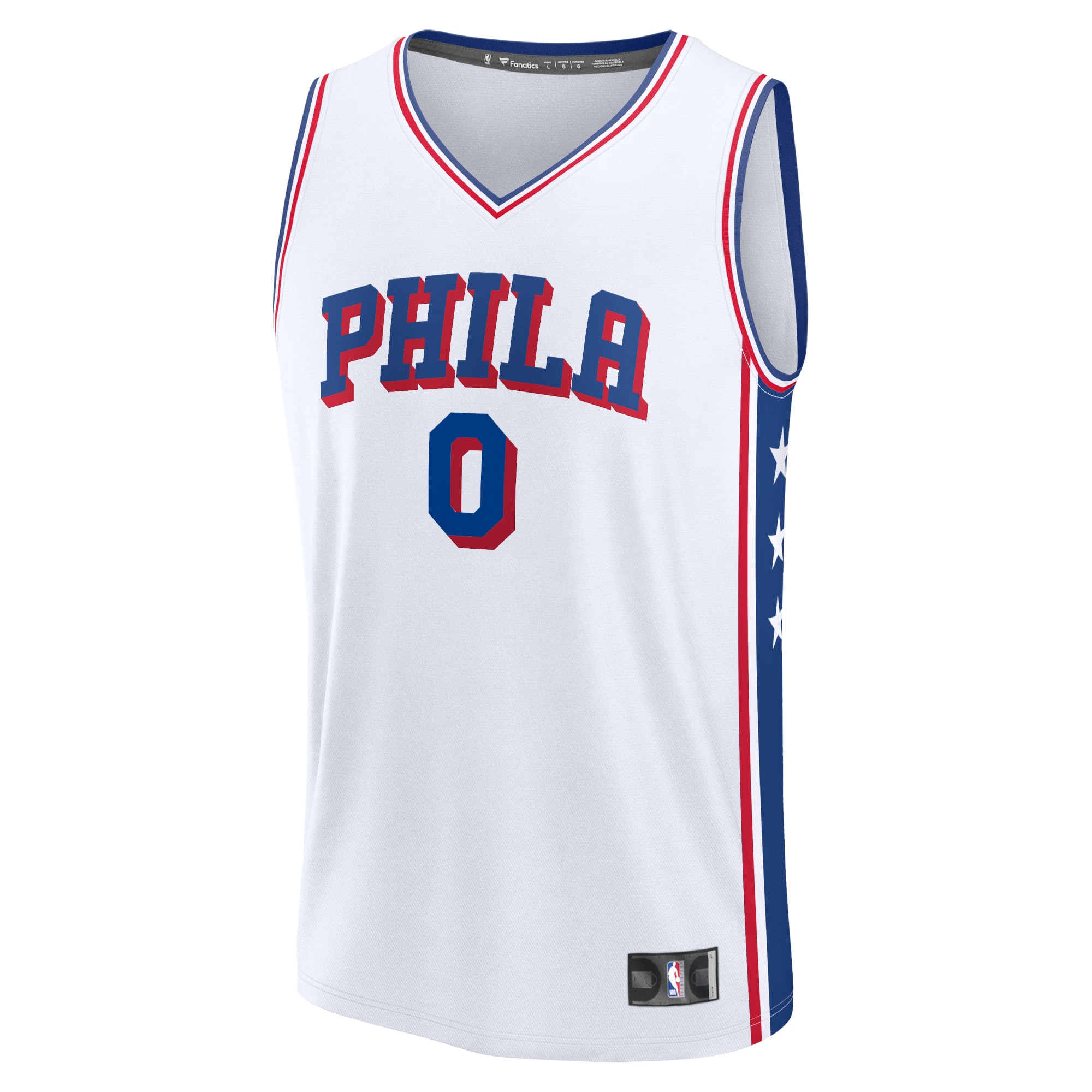 Tyrese Maxey Philadelphia 76ers Fanatics Fast Break Replica Player Jersey - Association Edition - White cheap jerseys for sale - CheapJerseys.Shop