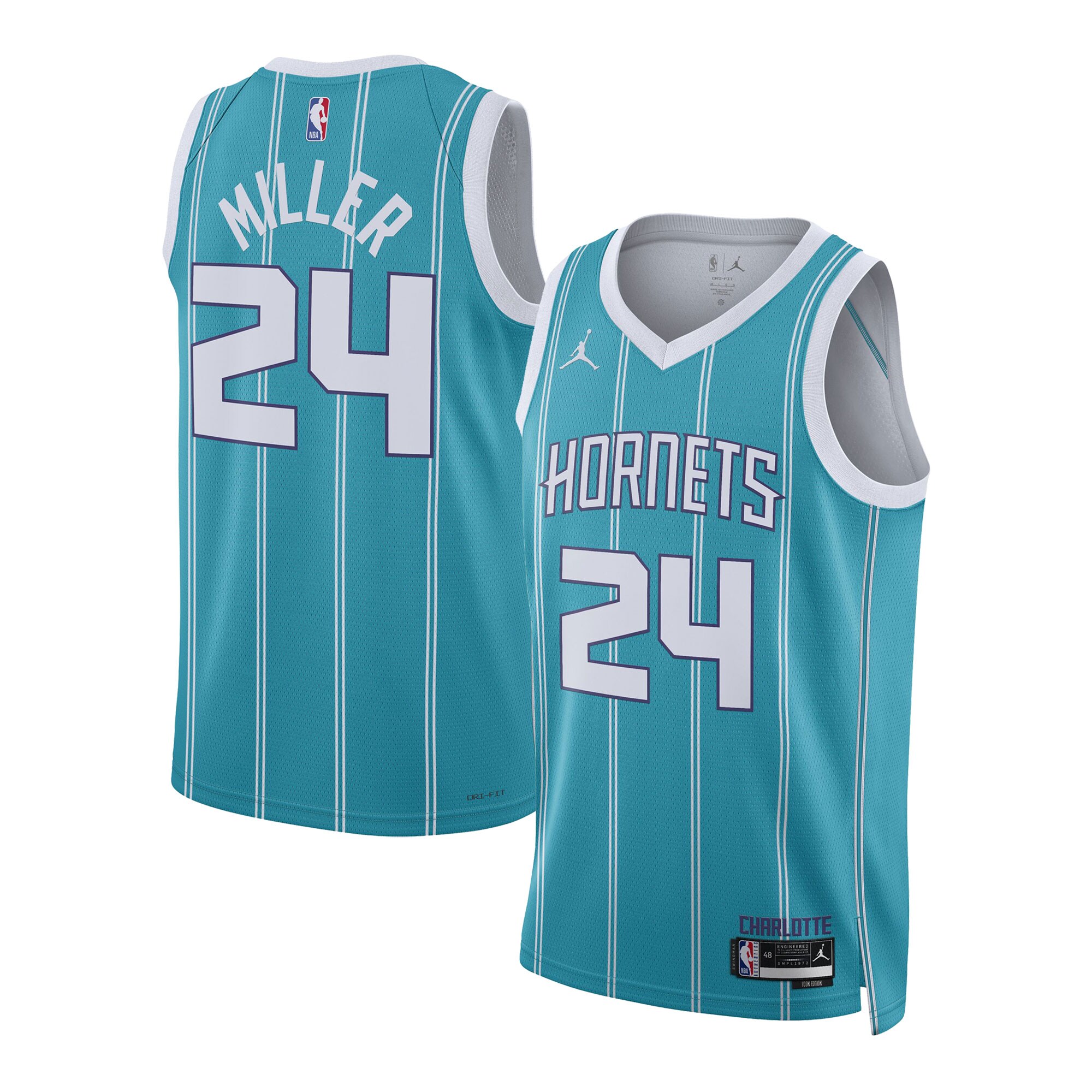 Brandon Miller Charlotte Hornets Unisex Draft Swingman Jersey - Icon Edition - Teal cheap jerseys for sale - CheapJerseys.Shop