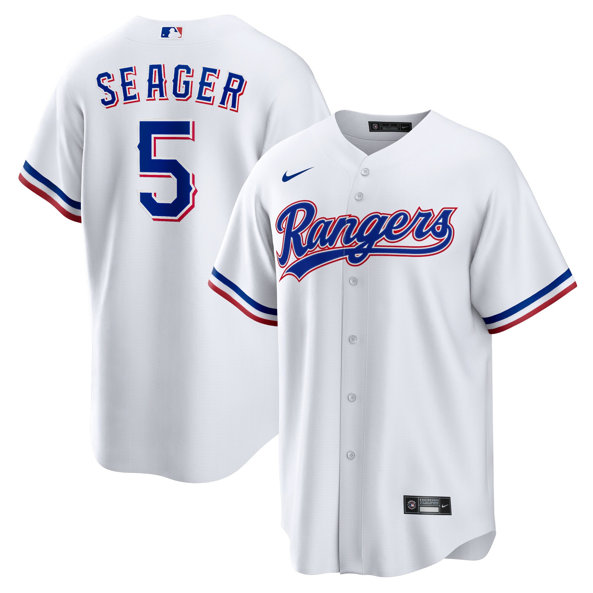 Corey Seager Texas Rangers Home Replica Player Jersey - White cheap jerseys for sale - CheapJerseys.Shop