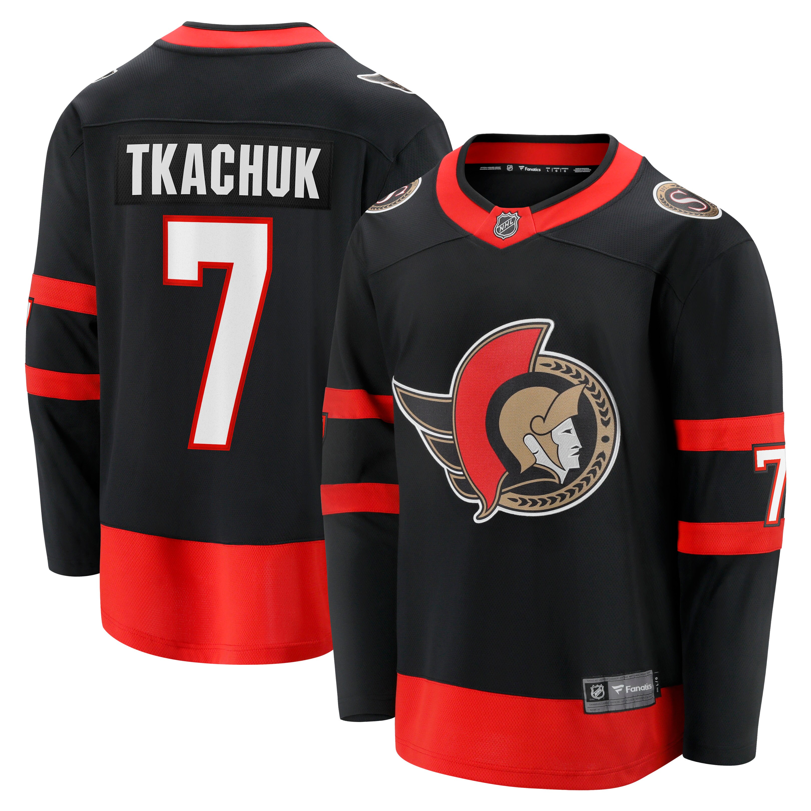 Brady Tkachuk Ottawa Senators Fanatics Home Breakaway Jersey - Black cheap jerseys for sale - CheapJerseys.Shop