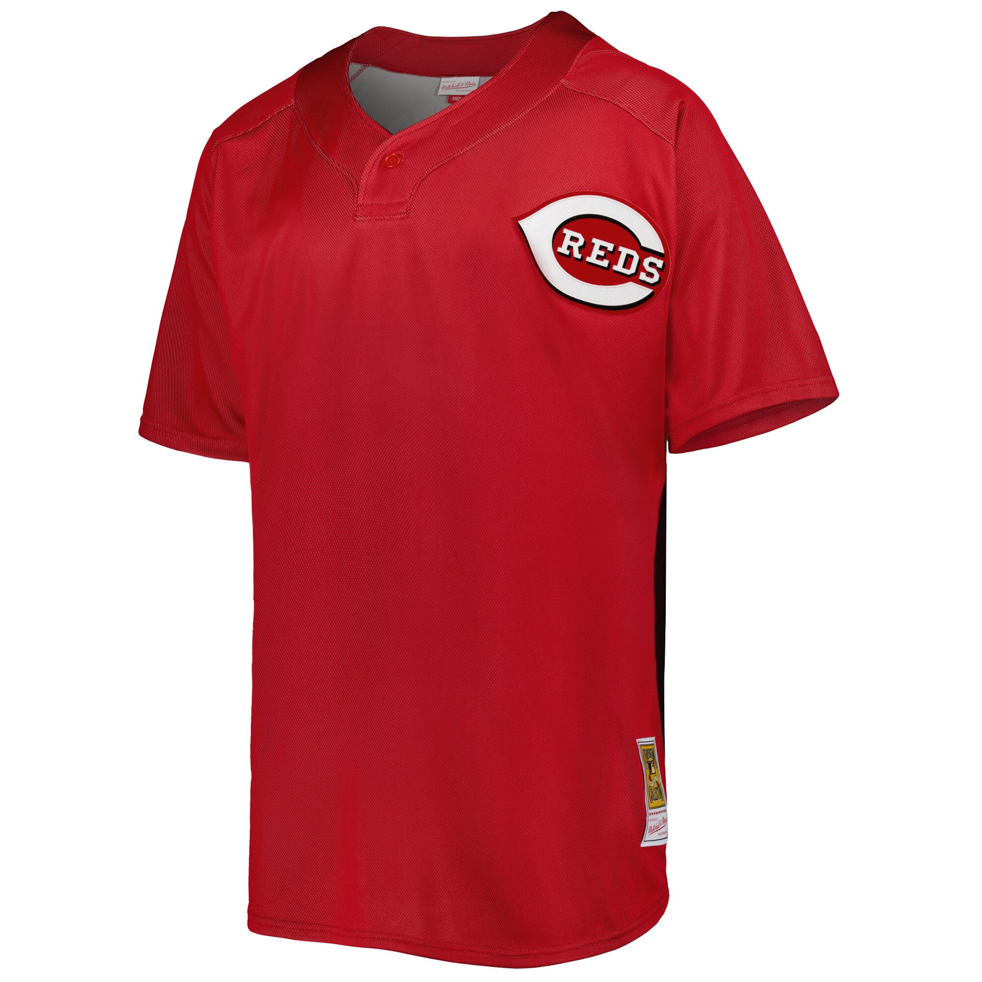 Ken Griffey Jr. Cincinnati Reds Mitchell & Ness Cooperstown Collection Mesh Batting Practice Button-Up Jersey - Red cheap jerseys for sale - CheapJerseys.Shop