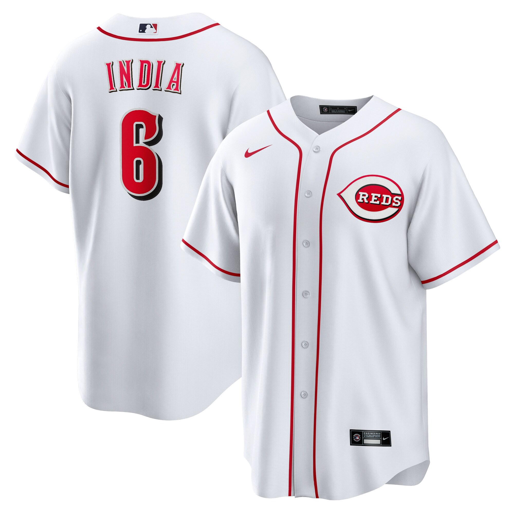 Jonathan India Cincinnati Reds Replica Player Jersey - White cheap jerseys for sale - CheapJerseys.Shop