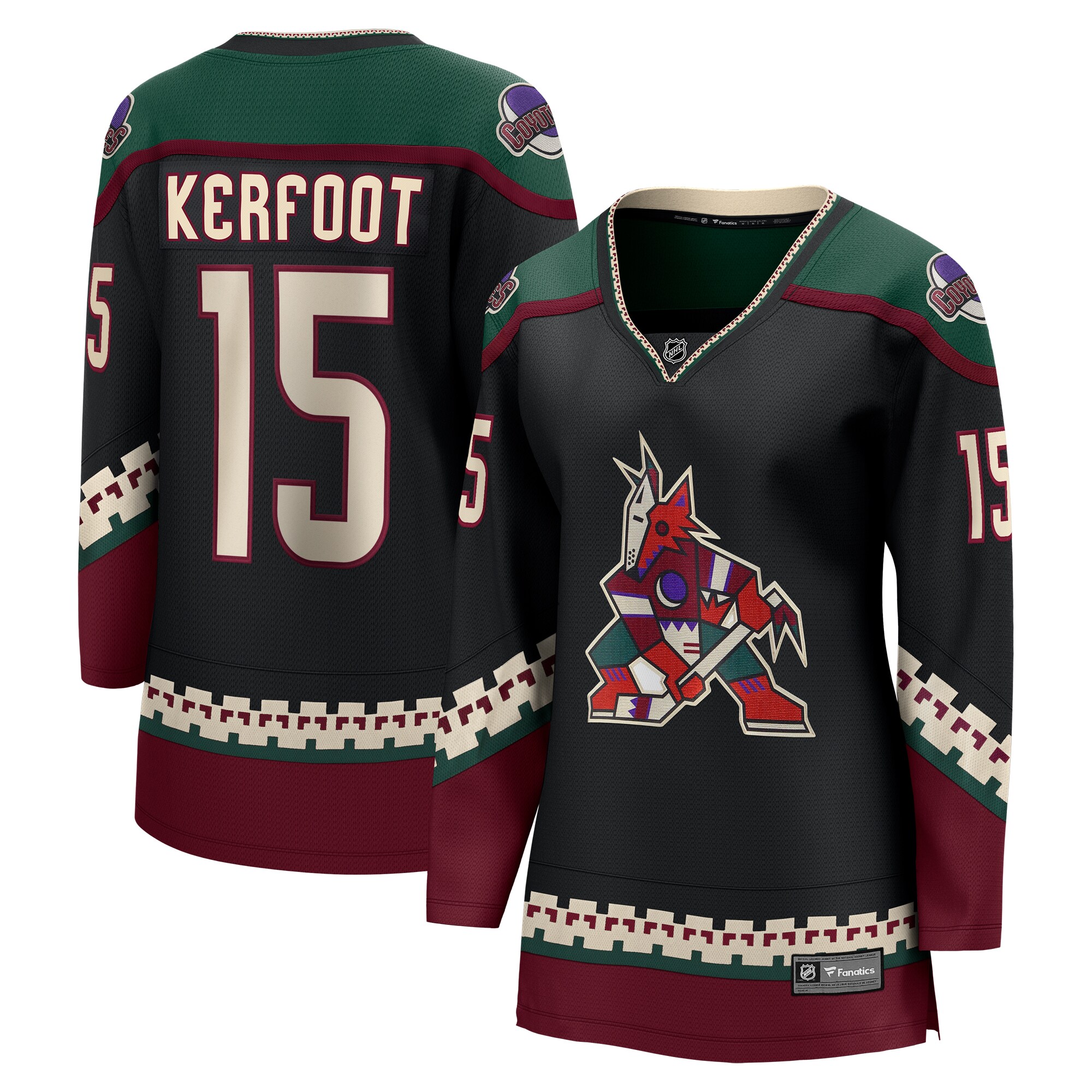 Alex Kerfoot Arizona Coyotes Fanatics Women's Home Breakaway Player Jersey - Black cheap jerseys for sale - CheapJerseys.Shop