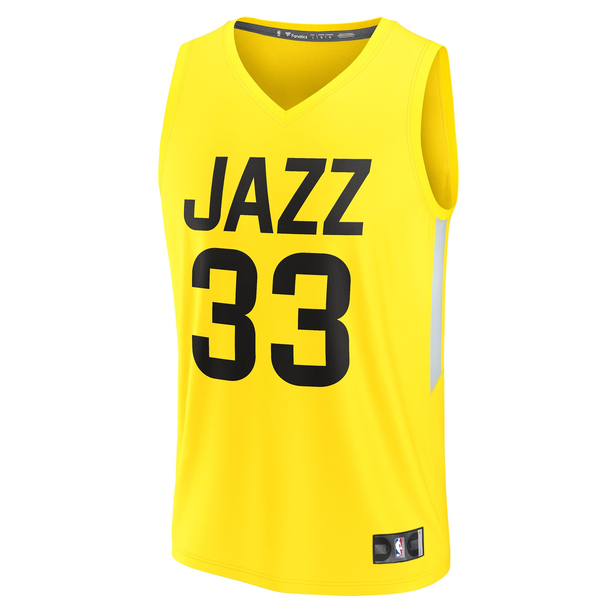 Johnny Juzang Utah Jazz Fanatics Fast Break Replica Player Jersey - Icon Edition - Yellow cheap jerseys for sale - CheapJerseys.Shop