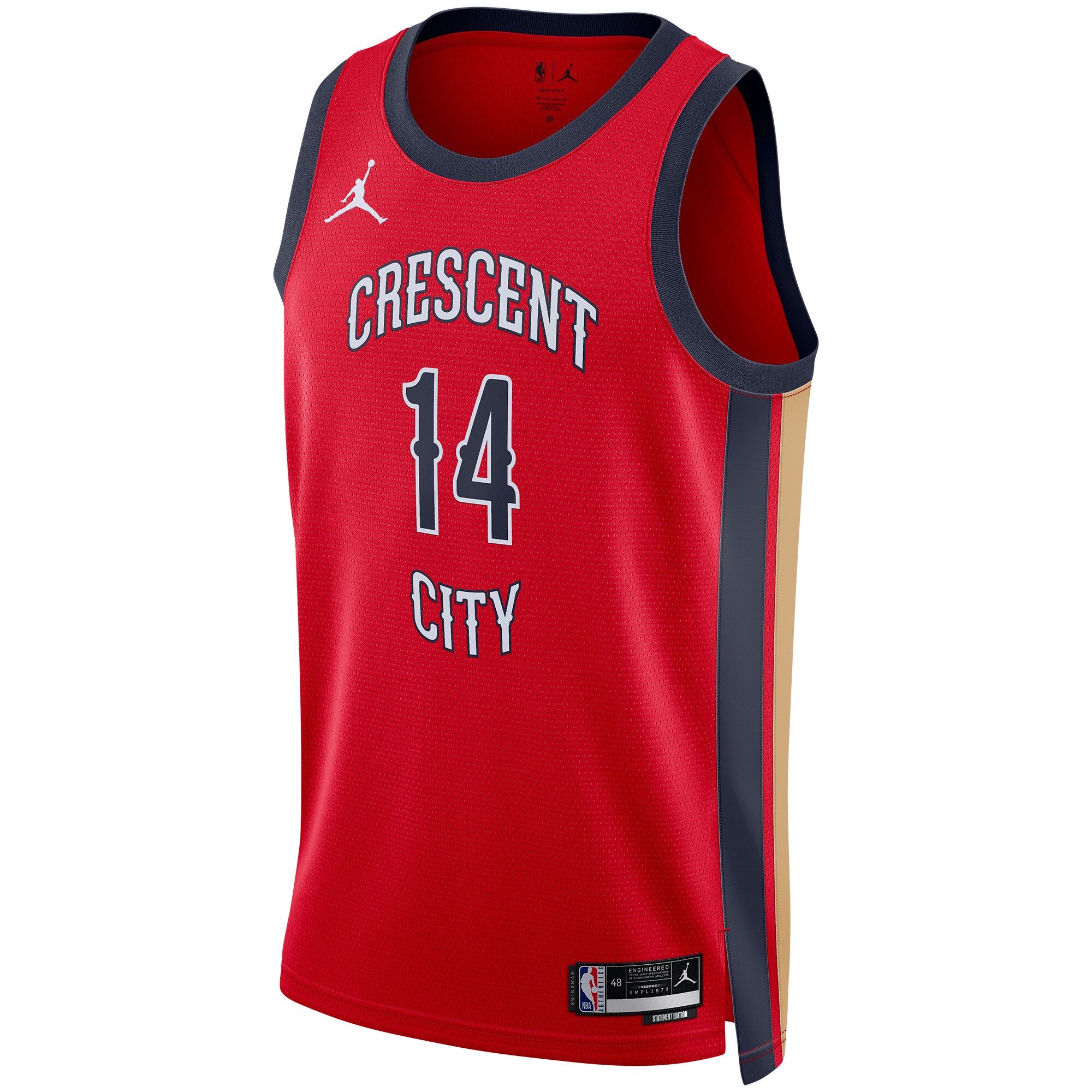 Brandon Ingram New Orleans Pelicans Jordan Brand Unisex Swingman Jersey - Statement Edition - Red cheap jerseys for sale - CheapJerseys.Shop