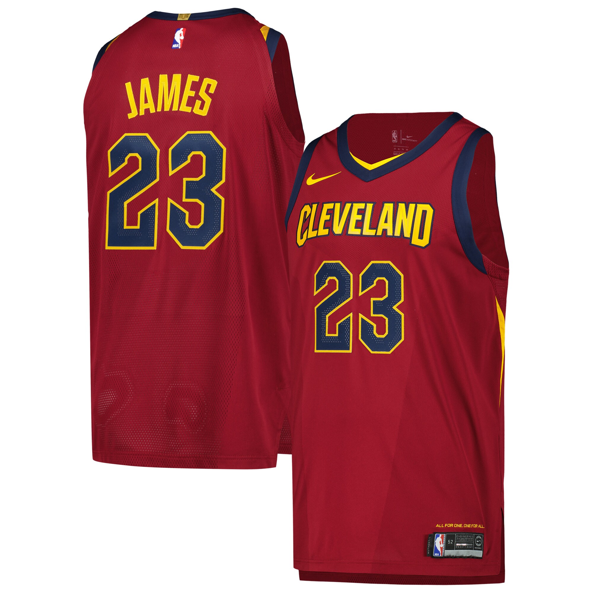 LeBron James Cleveland Cavaliers Authentic Player Jersey - Icon Edition - Wine cheap jerseys for sale - CheapJerseys.Shop