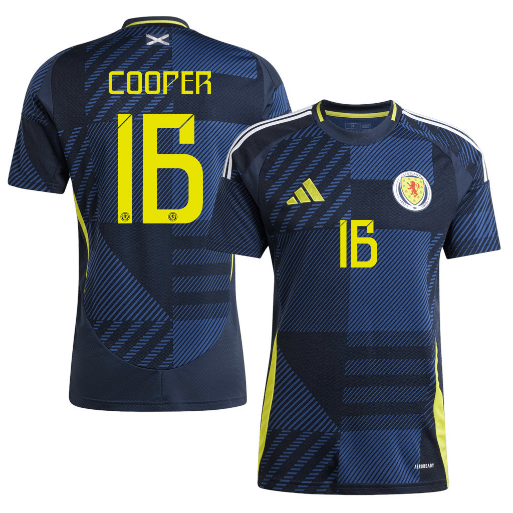 Liam Cooper 16 Scotland National Team 2024 Home Men Jersey - Navy cheap jerseys for sale - CheapJerseys.Shop