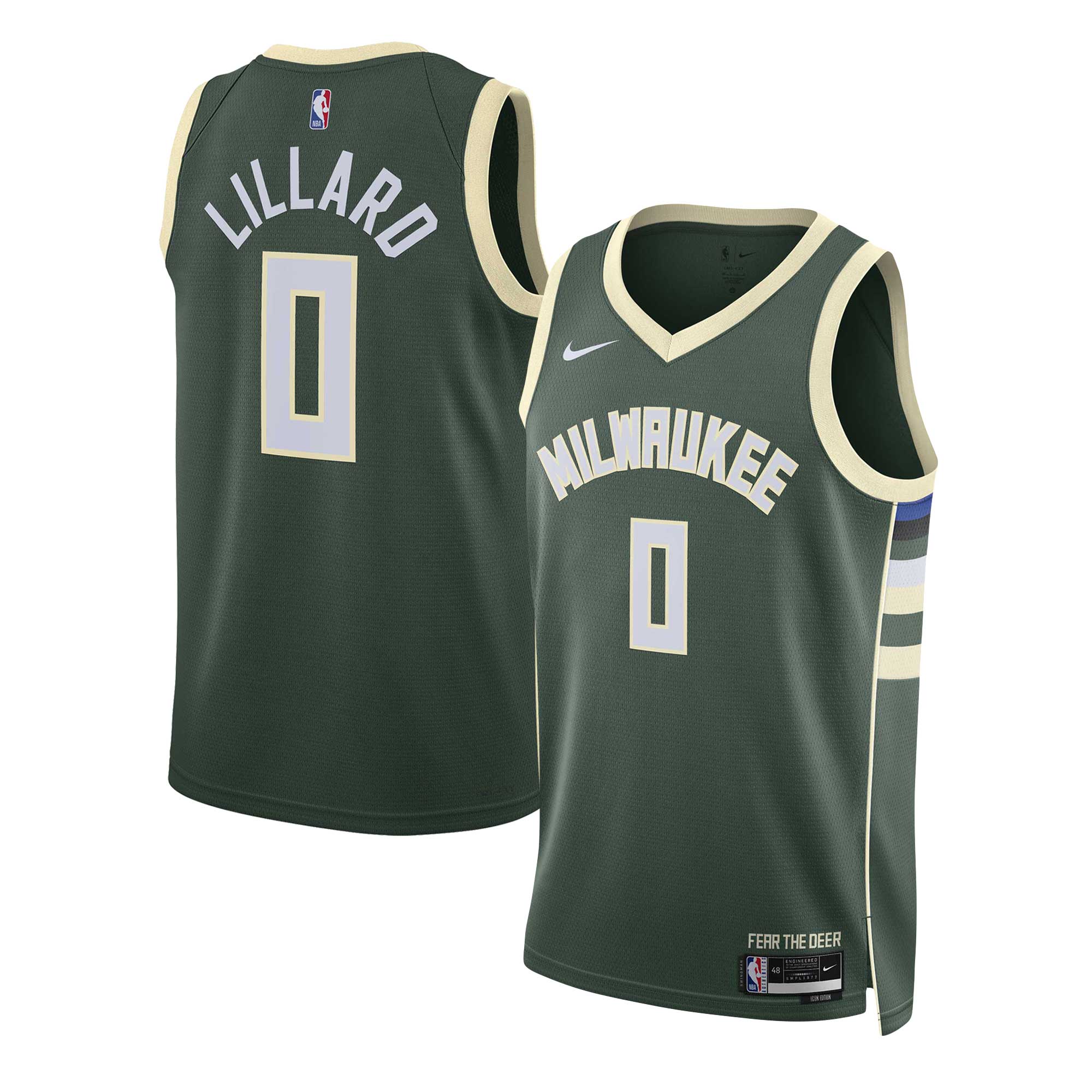 Damian Lillard Milwaukee Bucks Unisex Swingman Jersey - Icon Edition - Hunter Green cheap jerseys for sale - CheapJerseys.Shop