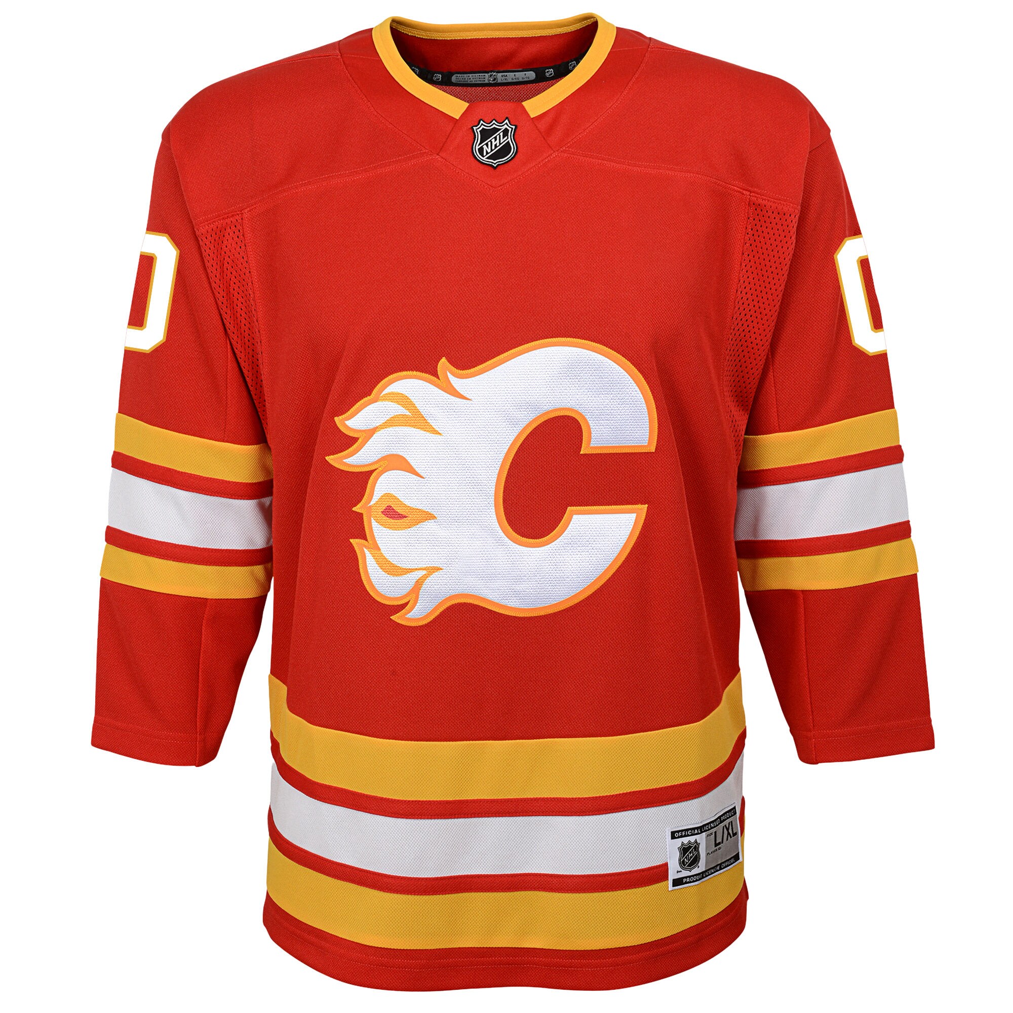 Calgary Flames Youth Home Custom Premier Jersey - Red cheap jerseys for sale - CheapJerseys.Shop