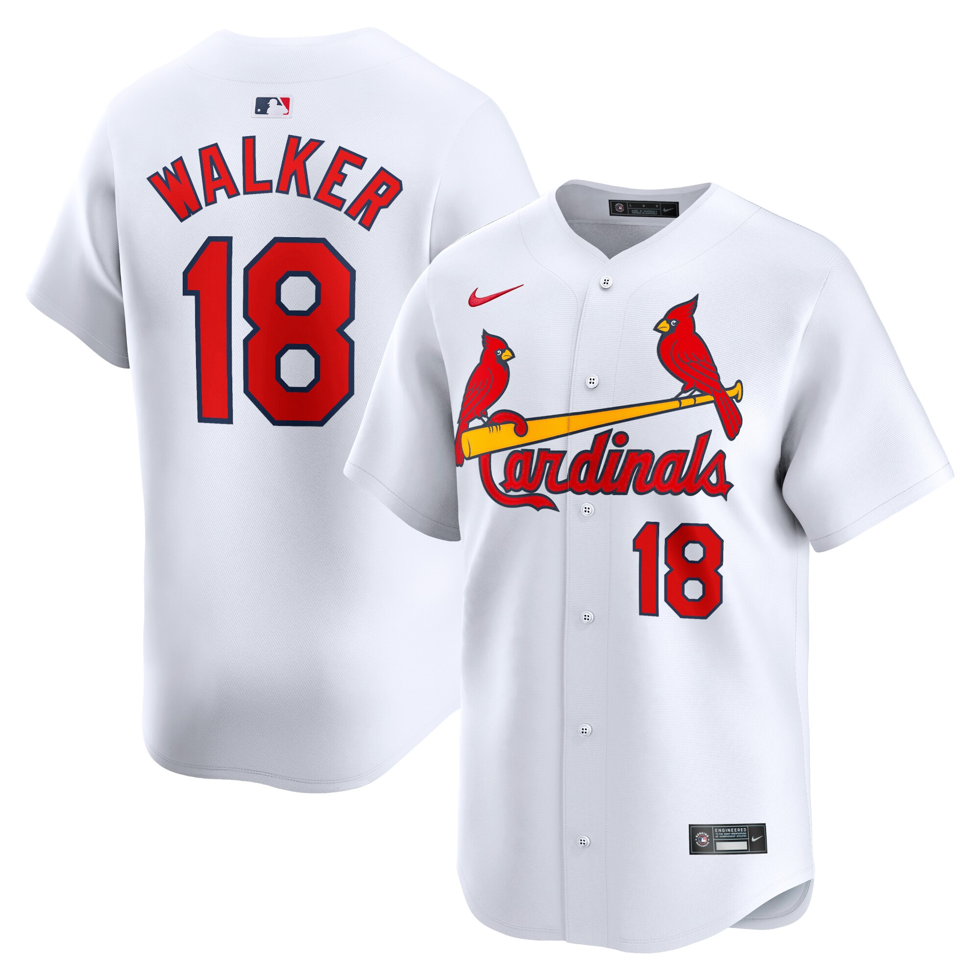 Jordan Walker St. Louis Cardinals Home Limited Player Jersey - White cheap jerseys for sale - CheapJerseys.Shop