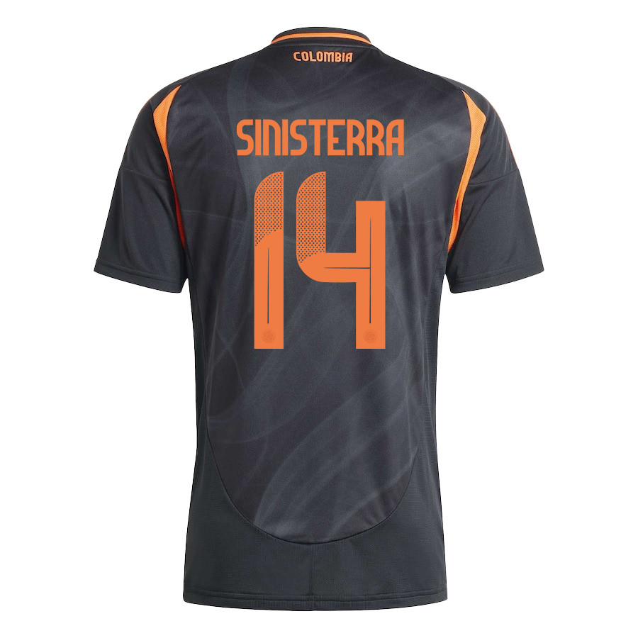 Luis Sinisterra 14 Colombia National Team 2024/25 Away Men Jersey - Black cheap jerseys for sale - CheapJerseys.Shop