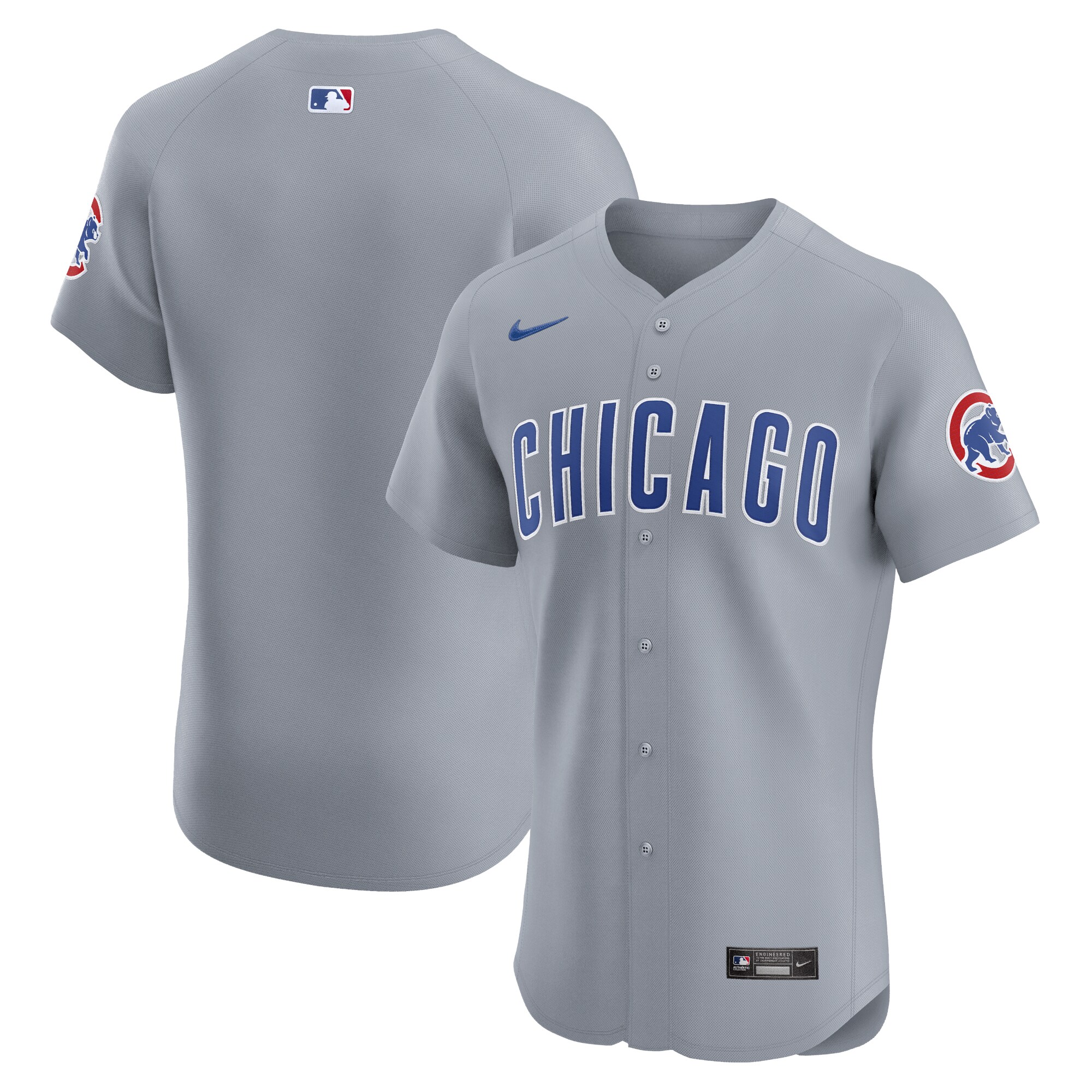 Chicago Cubs Road Vapor Premier Elite Patch Jersey - Gray cheap jerseys for sale - CheapJerseys.Shop