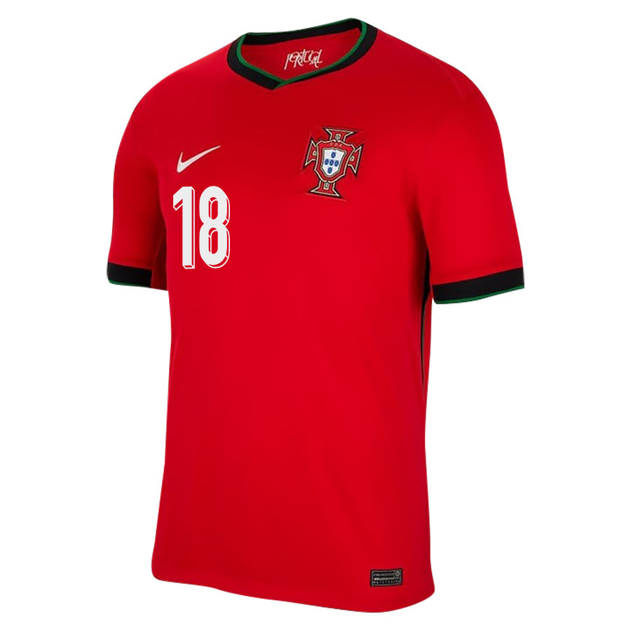 Rúben Neves 18 Portugal National Team 2024/25 Home Men Jersey - Red cheap jerseys for sale - CheapJerseys.Shop