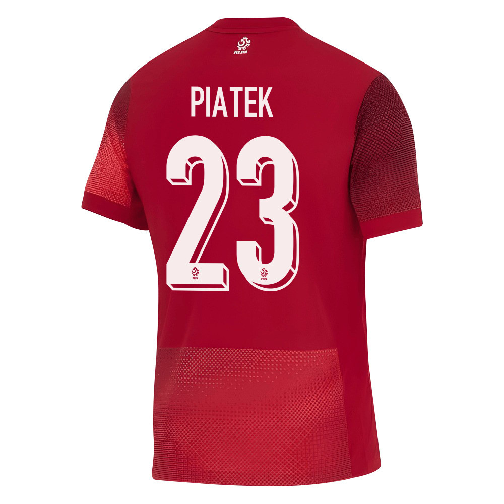 Krzysztof Piatek 23 Poland National Team 2024/25 Away Men Jersey - Red cheap jerseys for sale - CheapJerseys.Shop