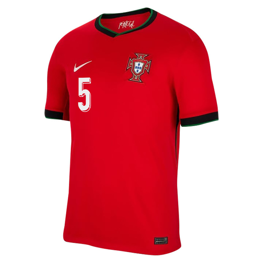 Diogo Leite 5 Portugal National Team 2024/25 Home Men Jersey - Red cheap jerseys for sale - CheapJerseys.Shop