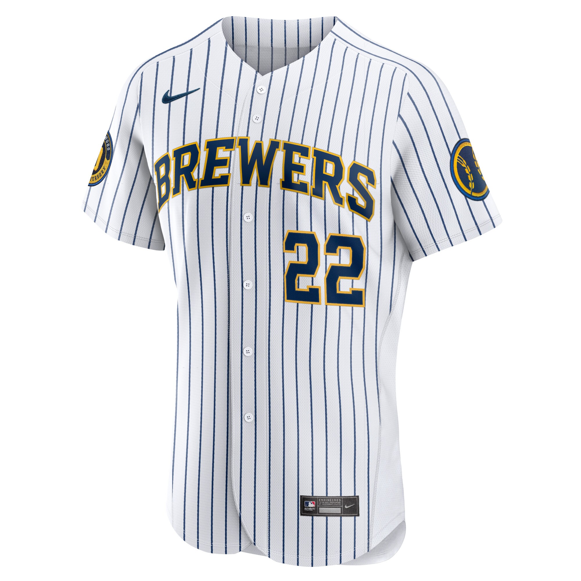 Christian Yelich Milwaukee Brewers Alternate Authentic Player Jersey - White cheap jerseys for sale - CheapJerseys.Shop