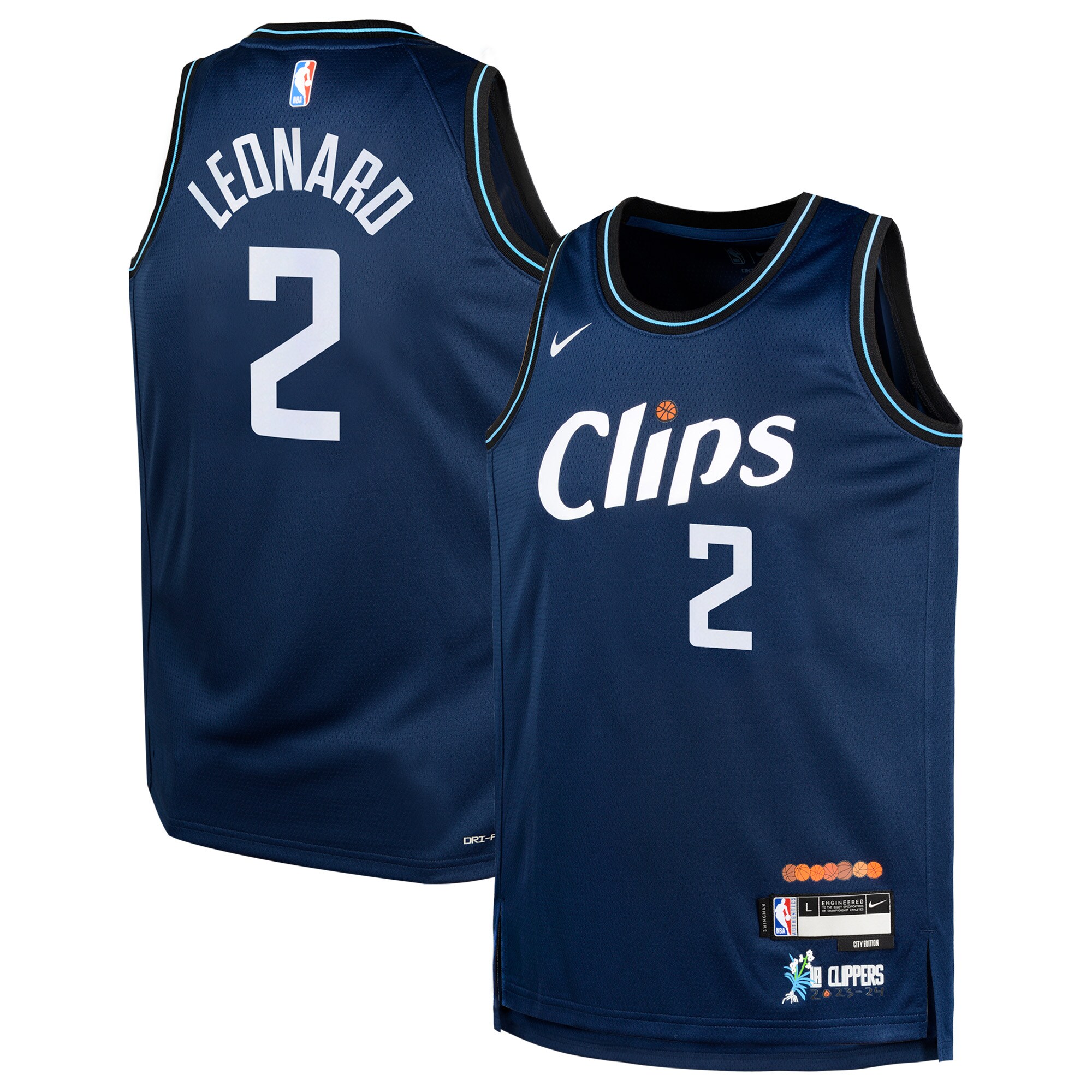 Kawhi Leonard LA Clippers Youth Swingman Replica Jersey - City Edition - Navy cheap jerseys for sale - CheapJerseys.Shop