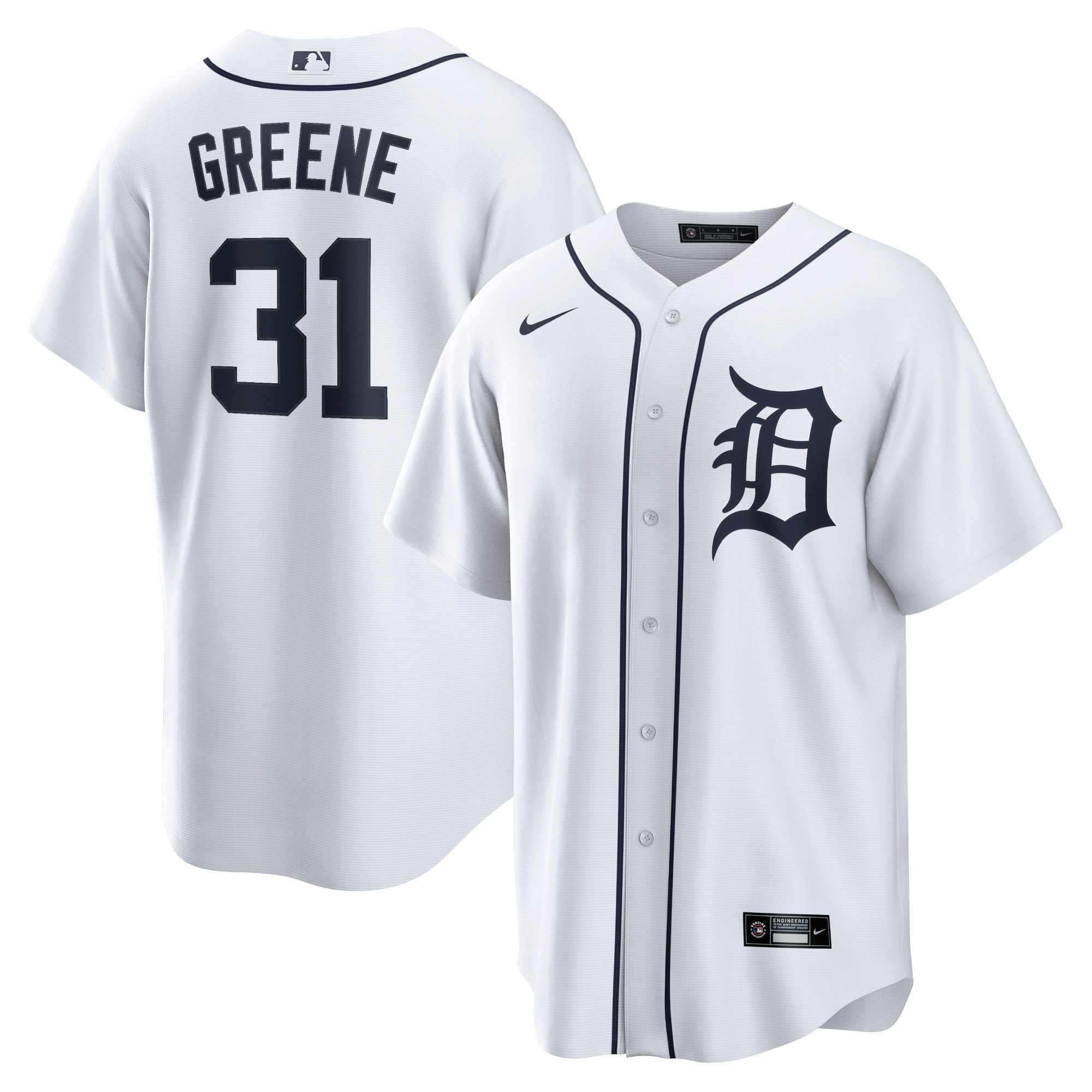 Riley Greene Detroit Tigers Replica Player Jersey - White cheap jerseys for sale - CheapJerseys.Shop