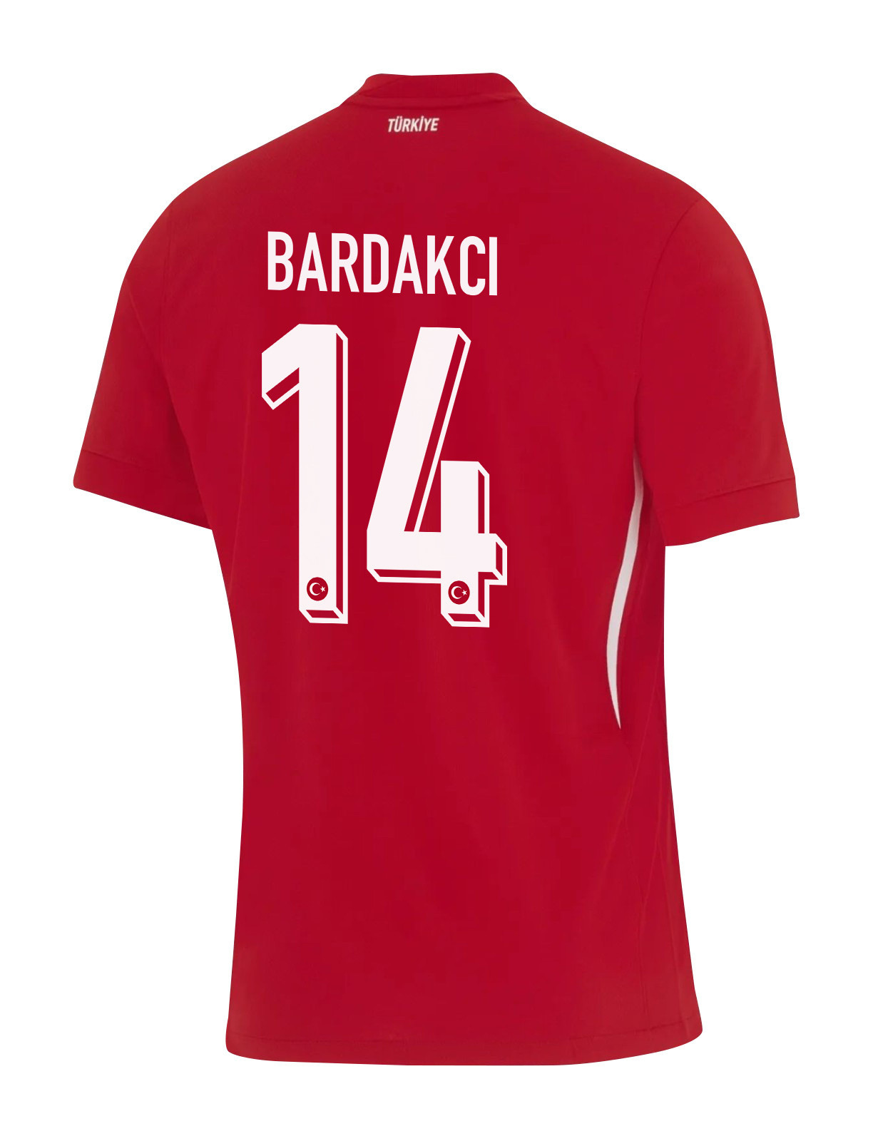 Abdülkerim Bardakcı 14 Turkey National Team 2024 Away Stadium Men Jersey - Red cheap jerseys for sale - CheapJerseys.Shop
