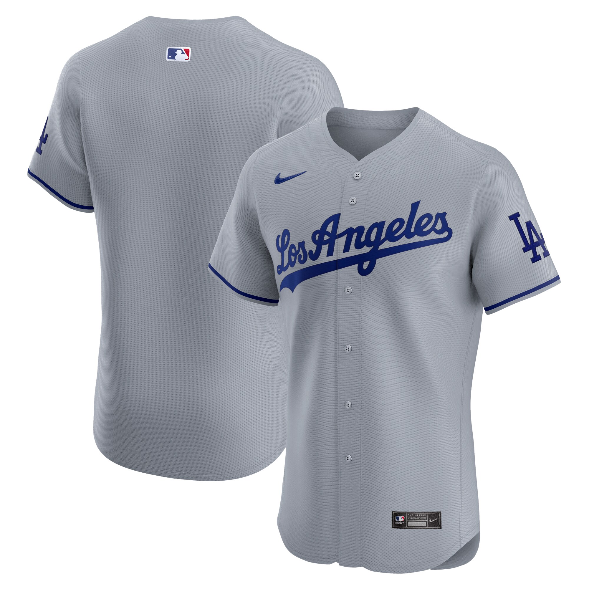 Los Angeles Dodgers Road Vapor Premier Elite Patch Jersey - Gray cheap jerseys for sale - CheapJerseys.Shop