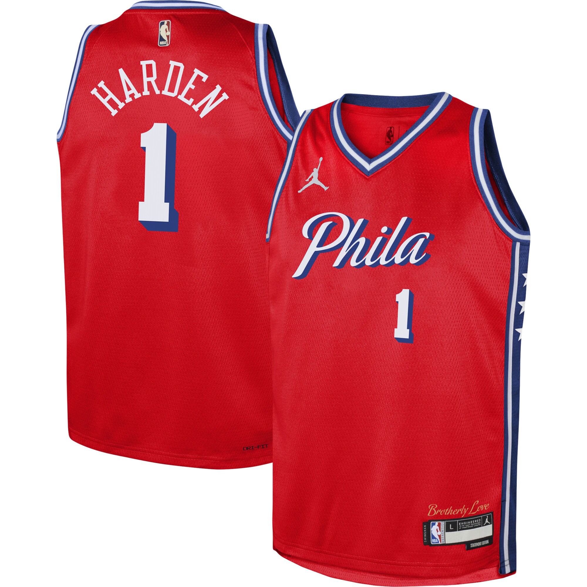 James Harden Philadelphia 76ers Jordan Brand Youth Swingman Jersey - Statement Edition - Red cheap jerseys for sale - CheapJerseys.Shop