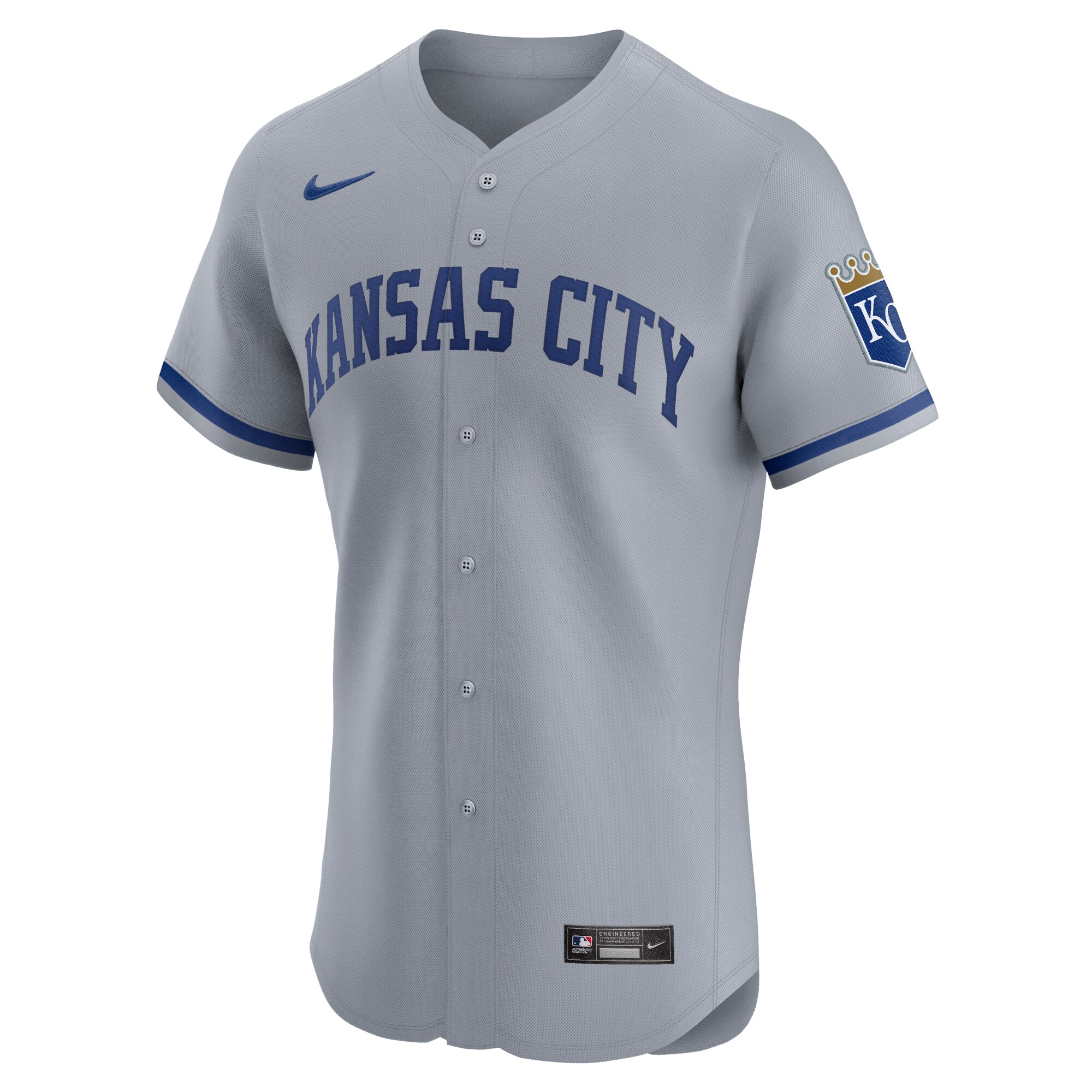 Kansas City Royals Road 2024 Jackie Robinson Day Elite Jersey - Gray cheap jerseys for sale - CheapJerseys.Shop