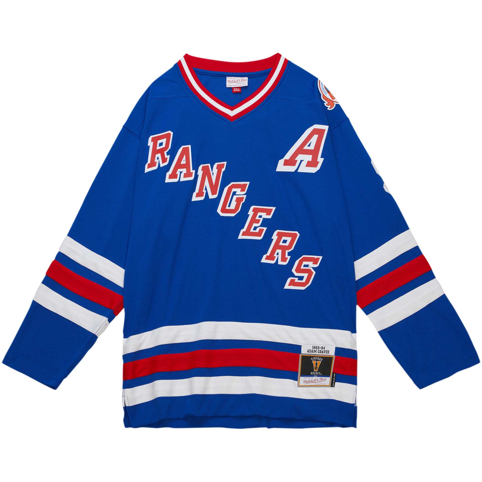 Adam Graves New York Rangers Mitchell & Ness 1993\/94 Blue Line Player Jersey - Royal cheap jerseys for sale - CheapJerseys.Shop