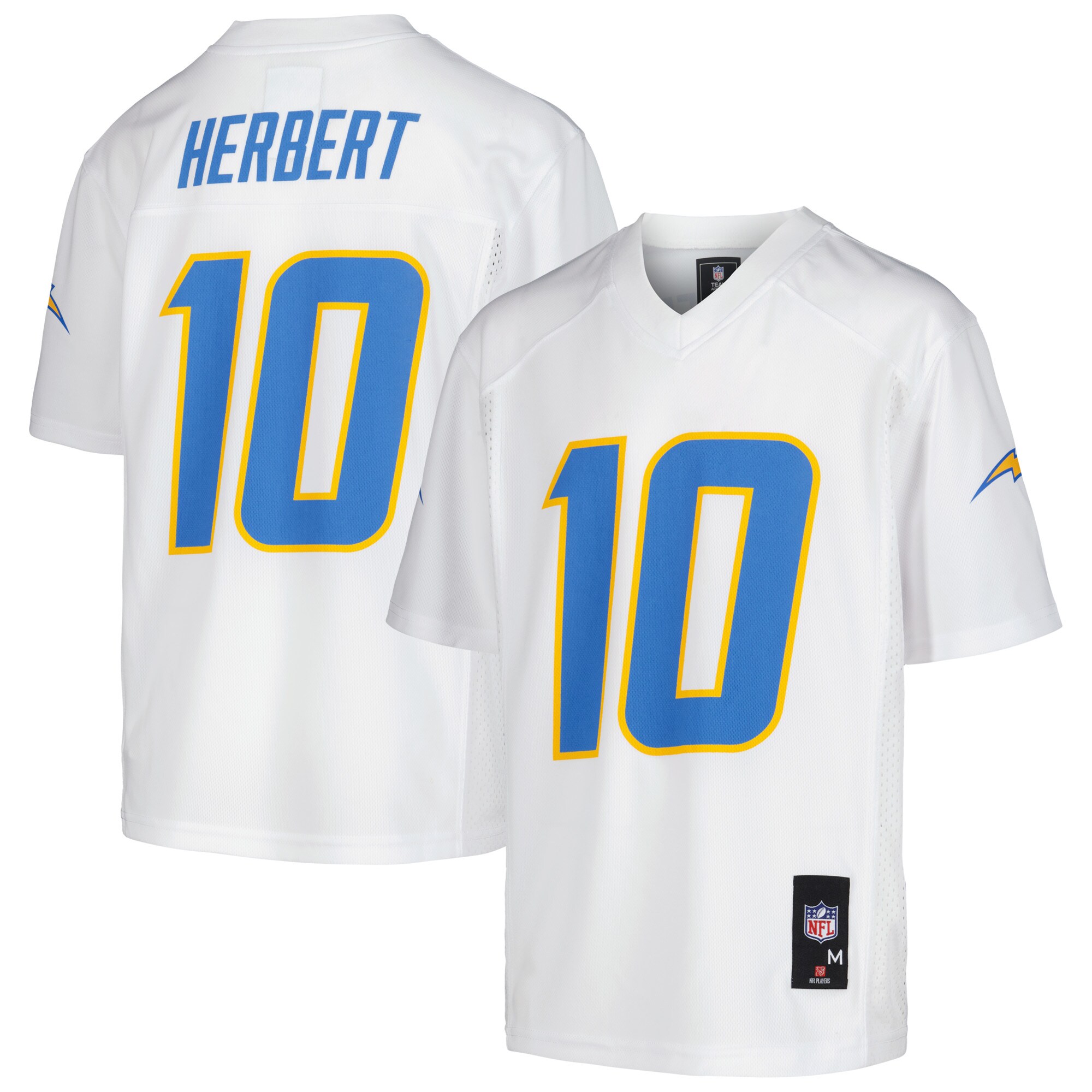 Justin Herbert Los Angeles Chargers Youth Replica Player Jersey - White cheap jerseys for sale - CheapJerseys.Shop