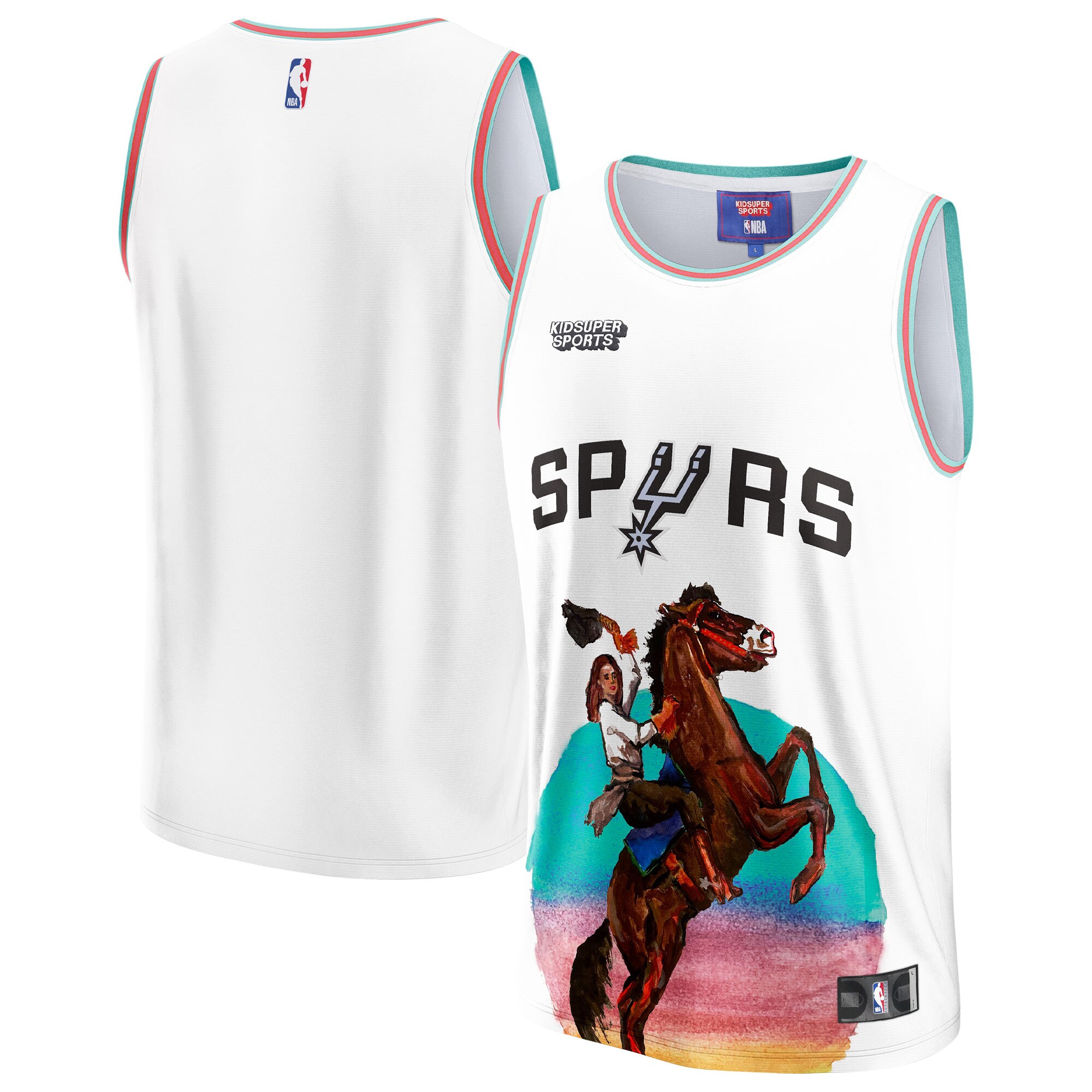 San Antonio Spurs & KidSuper Studios by Fanatics Unisex Hometown Jersey - White cheap jerseys for sale - CheapJerseys.Shop