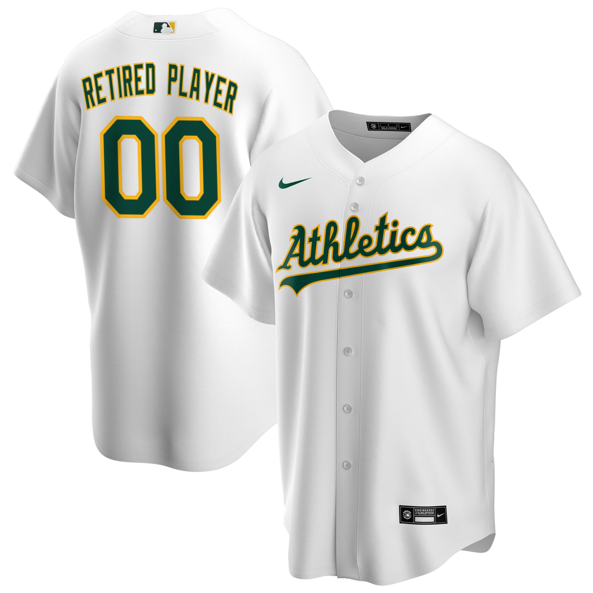 Oakland Athletics Home Pick-A-Player Retired Roster Replica Jersey - White cheap jerseys for sale - CheapJerseys.Shop
