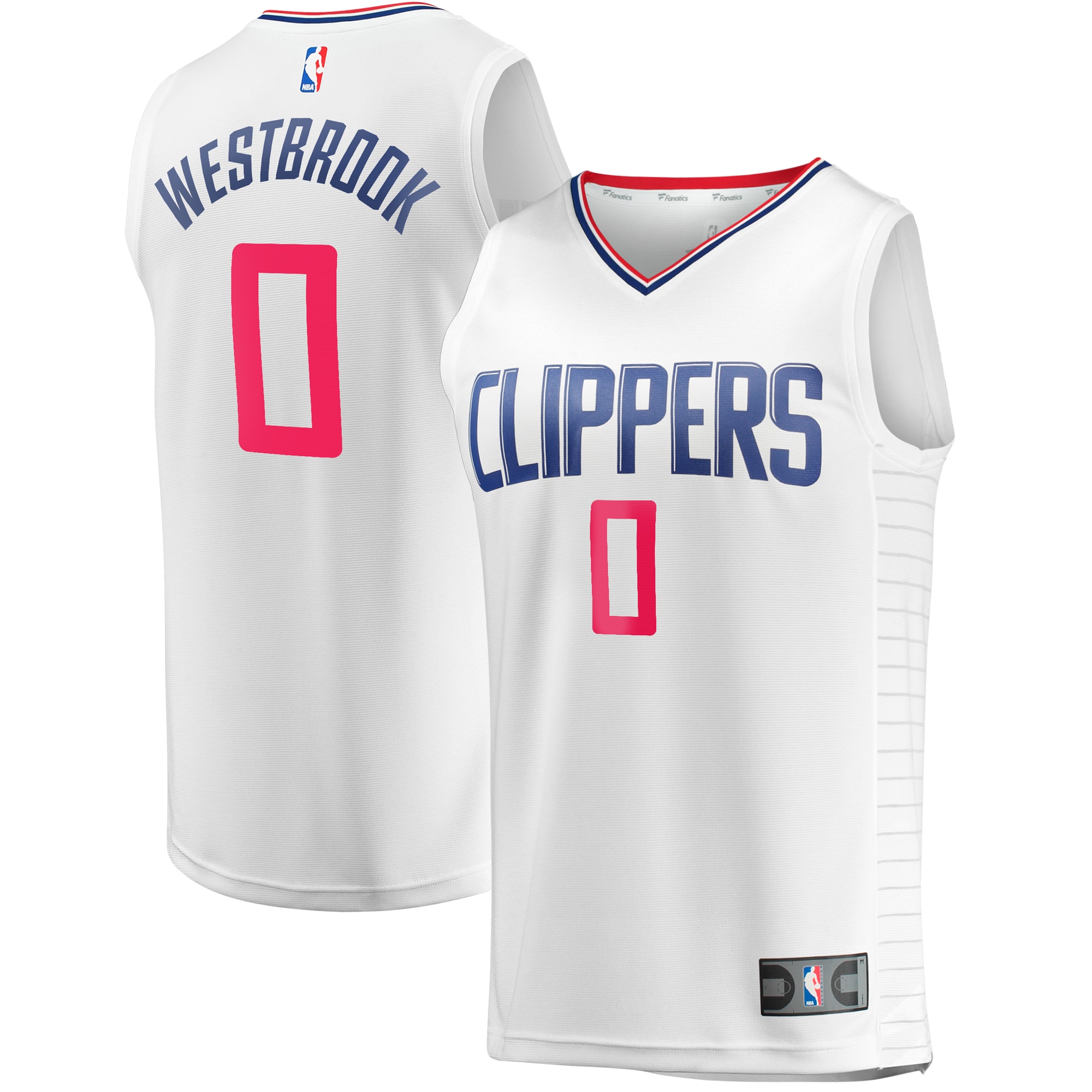 Russell Westbrook LA Clippers Fanatics Youth Fast Break Player Jersey - Association Edition - White cheap jerseys for sale - CheapJerseys.Shop