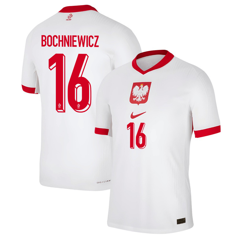 Paweł Bochniewicz 16 Poland National Team 2024/25 Home Men Jersey - White cheap jerseys for sale - CheapJerseys.Shop