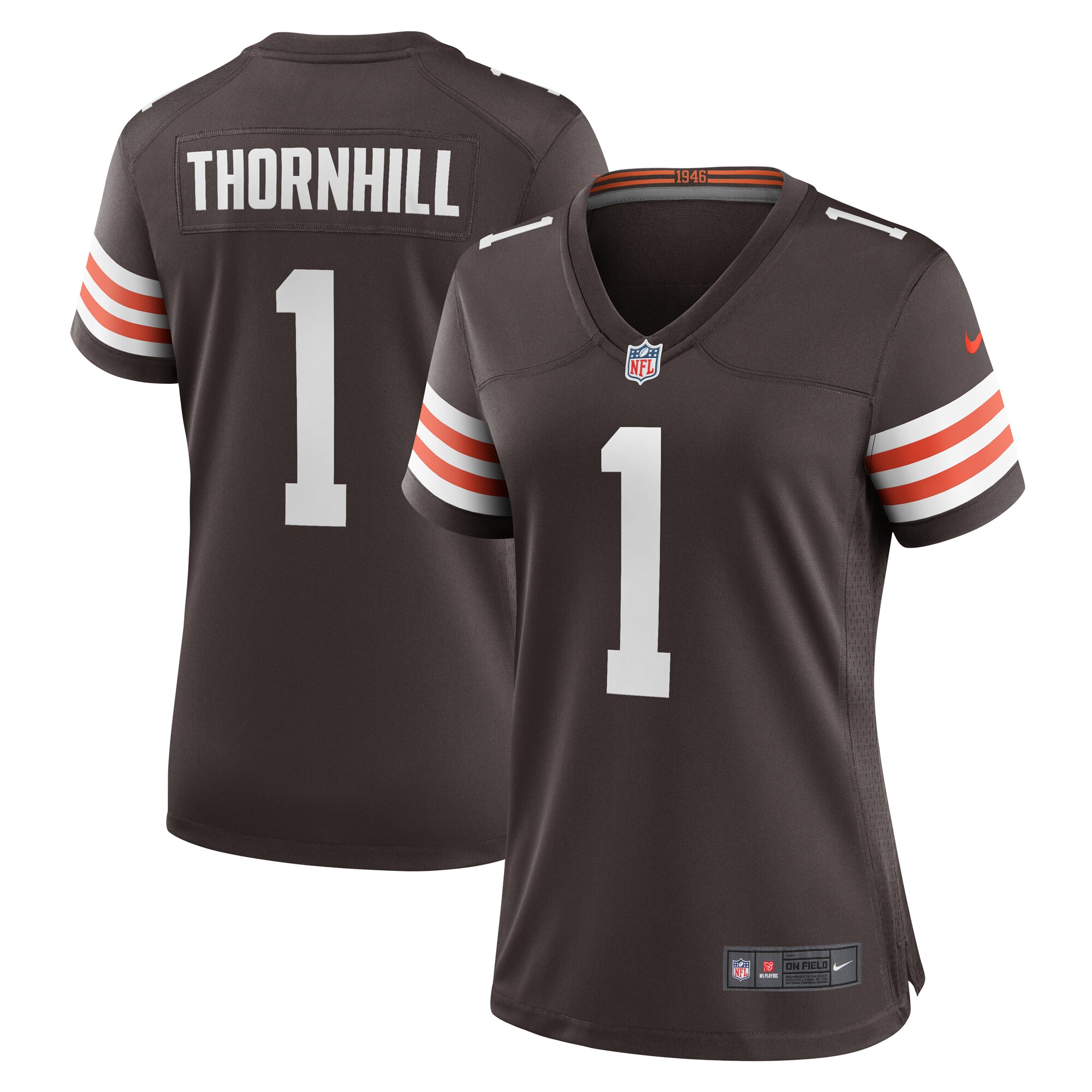 Juan Thornhill Cleveland Browns Women's Women's All Player Jersey - Brown cheap jerseys for sale - CheapJerseys.Shop