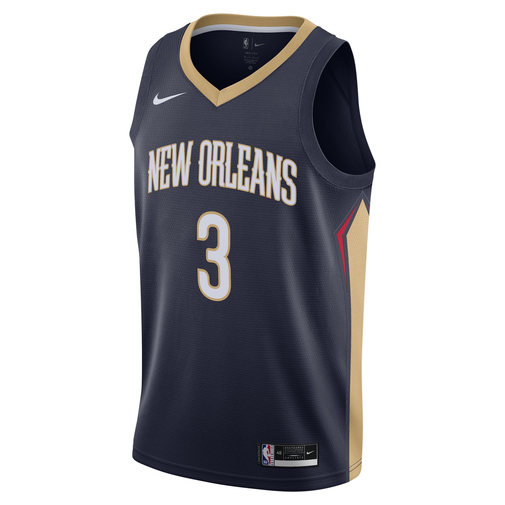 C.J. McCollum New Orleans Pelicans Swingman Jersey - Icon Edition - Navy cheap jerseys for sale - CheapJerseys.Shop