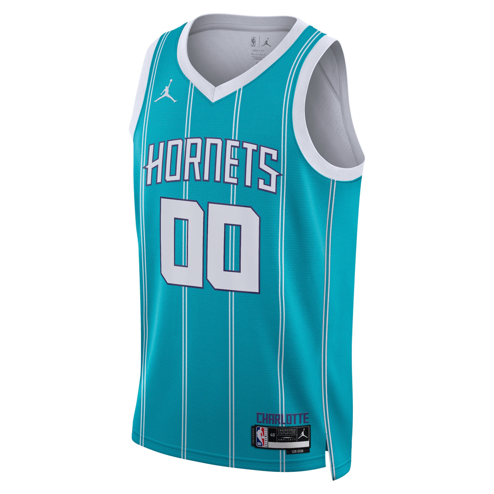 Charlotte Hornets Jordan Brand Unisex Swingman Custom Jersey Teal - Icon Edition cheap jerseys for sale - CheapJerseys.Shop