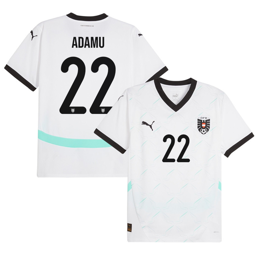 Junior Adamu 22 Austria National Team 2024/25 Away Men Jersey - White cheap jerseys for sale - CheapJerseys.Shop