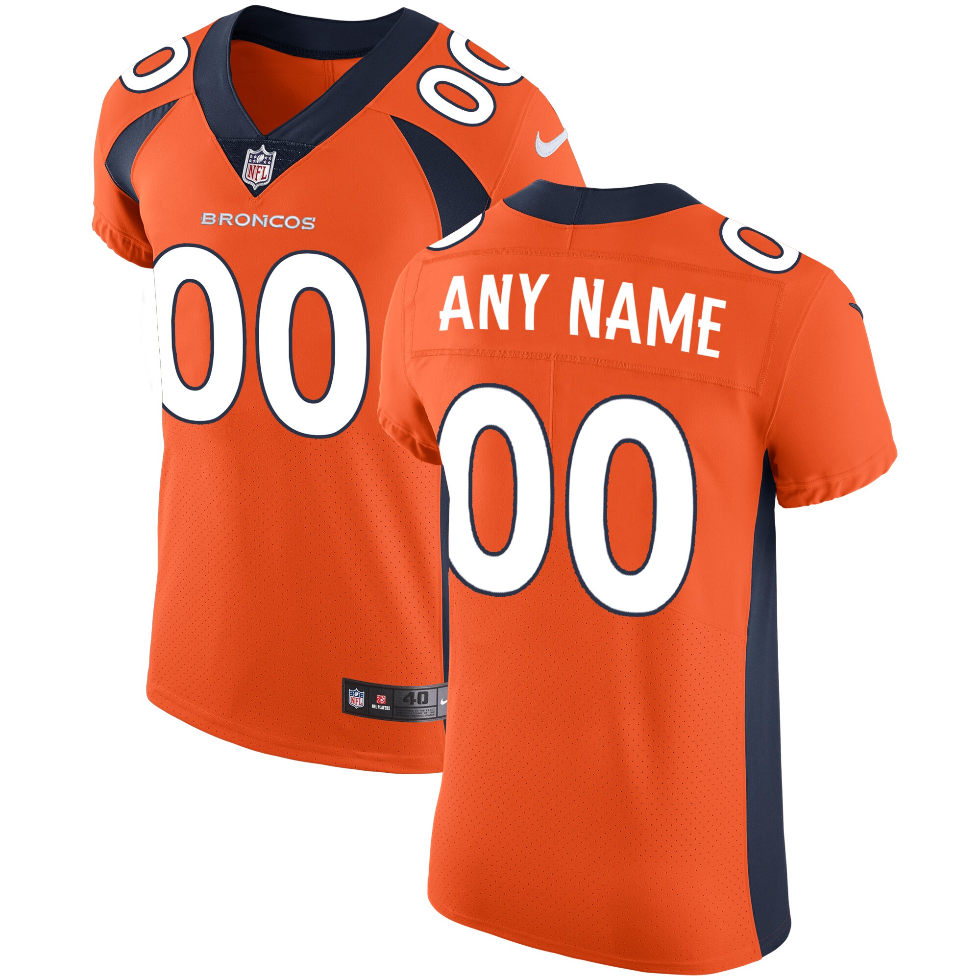 Denver Broncos Vapor Untouchable Custom Elite Jersey - Orange cheap jerseys for sale - CheapJerseys.Shop