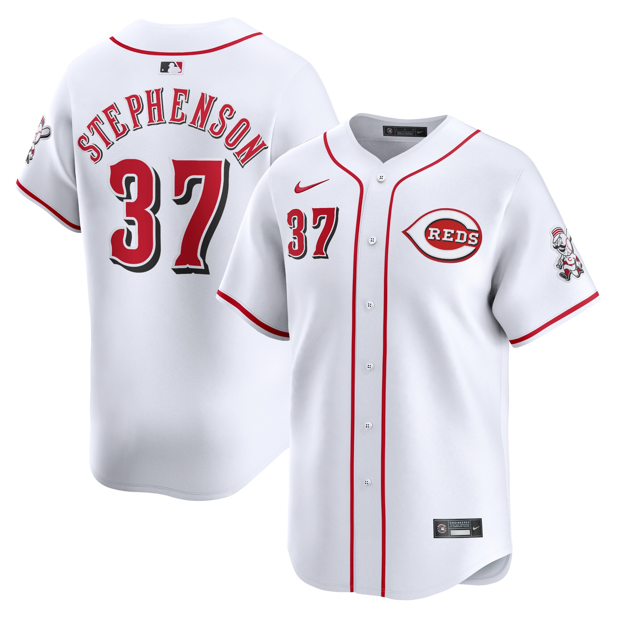 Tyler Stephenson Cincinnati Reds Home Limited Player Jersey - White cheap jerseys for sale - CheapJerseys.Shop