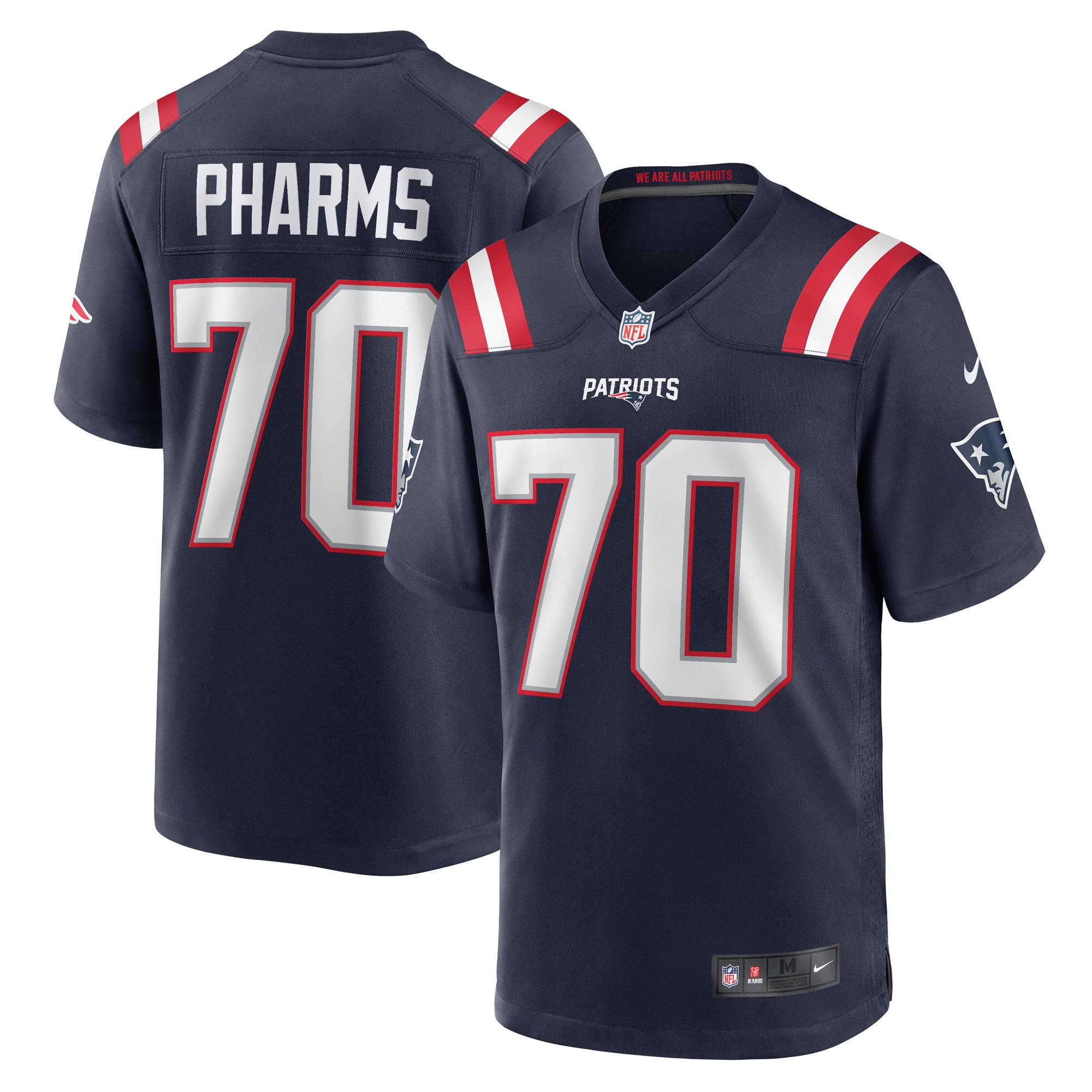 Jeremiah Pharms Jr. New England Patriots Team Game Jersey - Navy cheap jerseys for sale - CheapJerseys.Shop